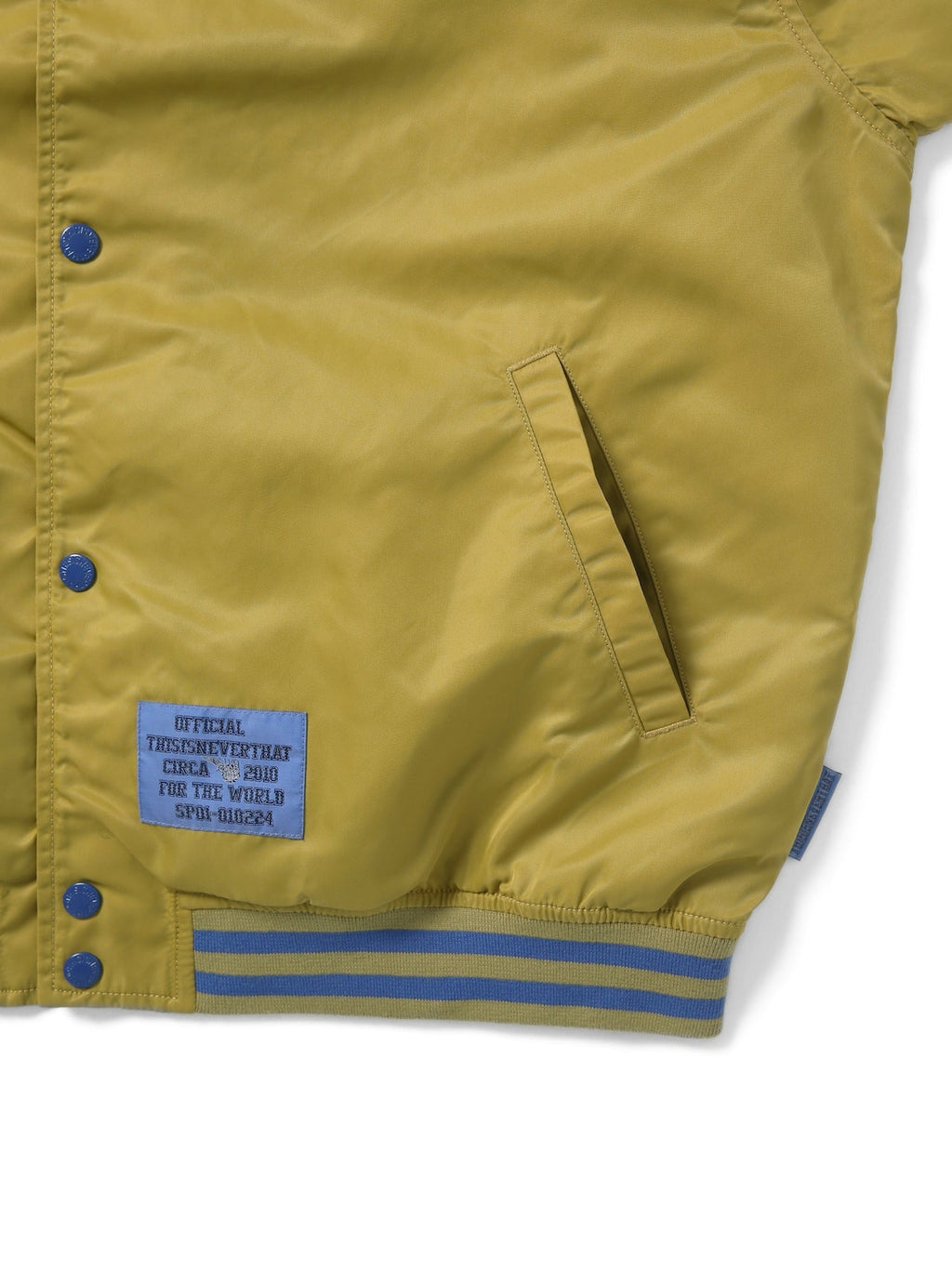 thisisneverthat - Satin Varsity Jacket (Gold) product image 4 | TRAB K-Fashion Australia