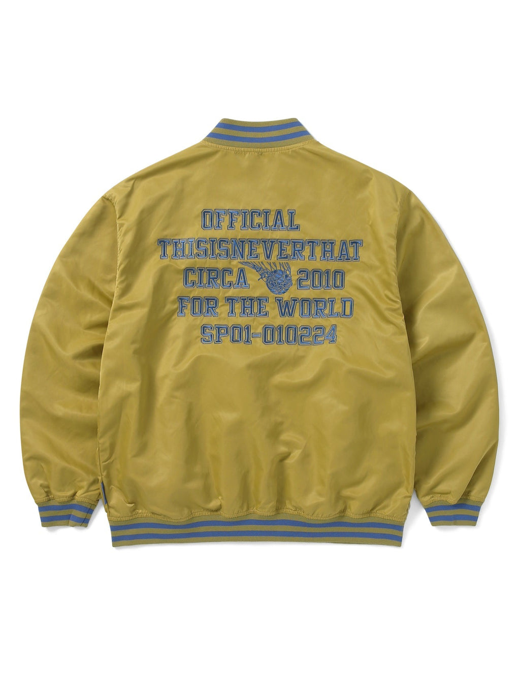 thisisneverthat - Satin Varsity Jacket (Gold) product image 1 | TRAB K-Fashion Australia