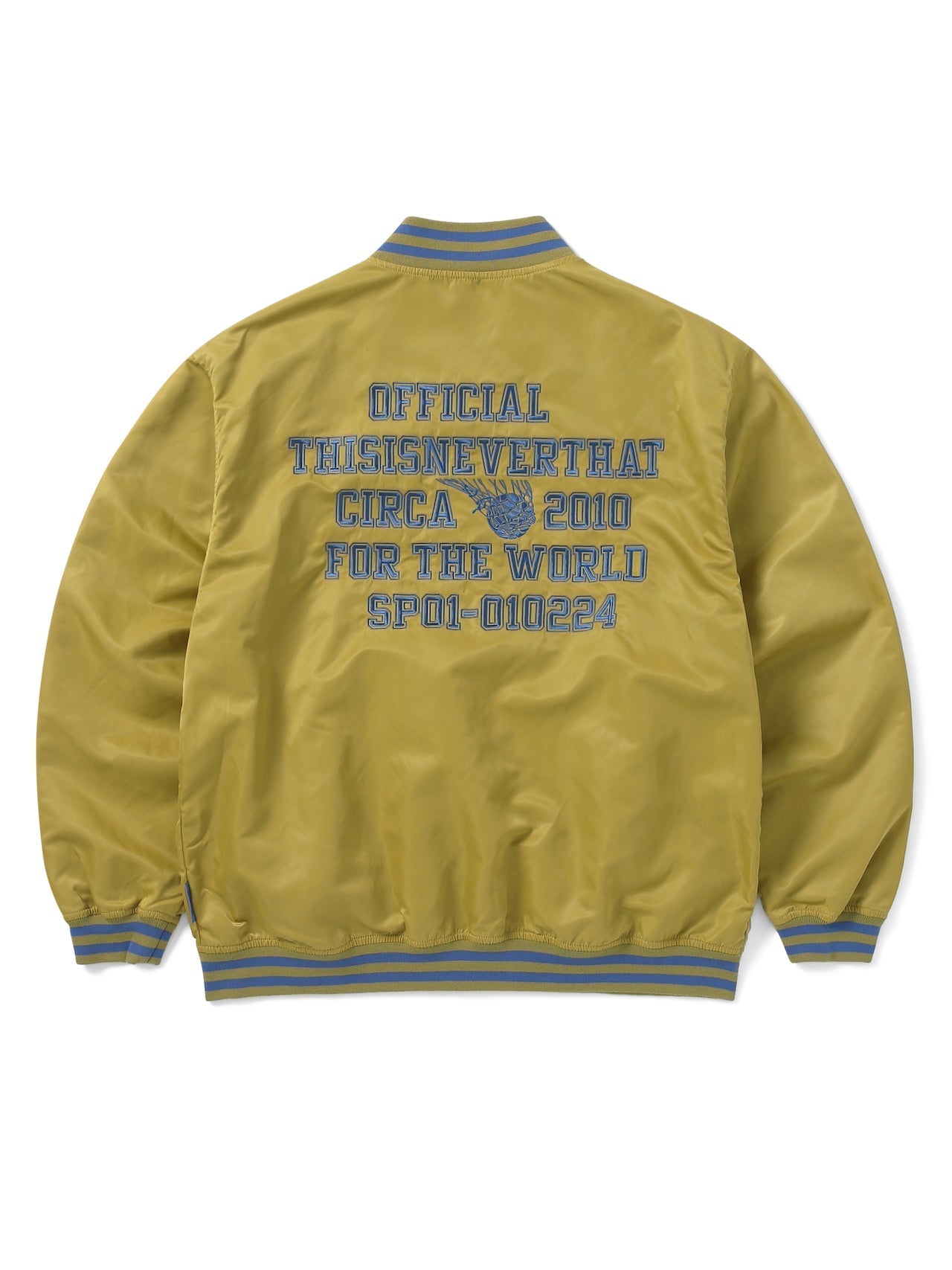thisisneverthat - Satin Varsity Jacket (Gold) product image 1 | TRAB K-Fashion Australia