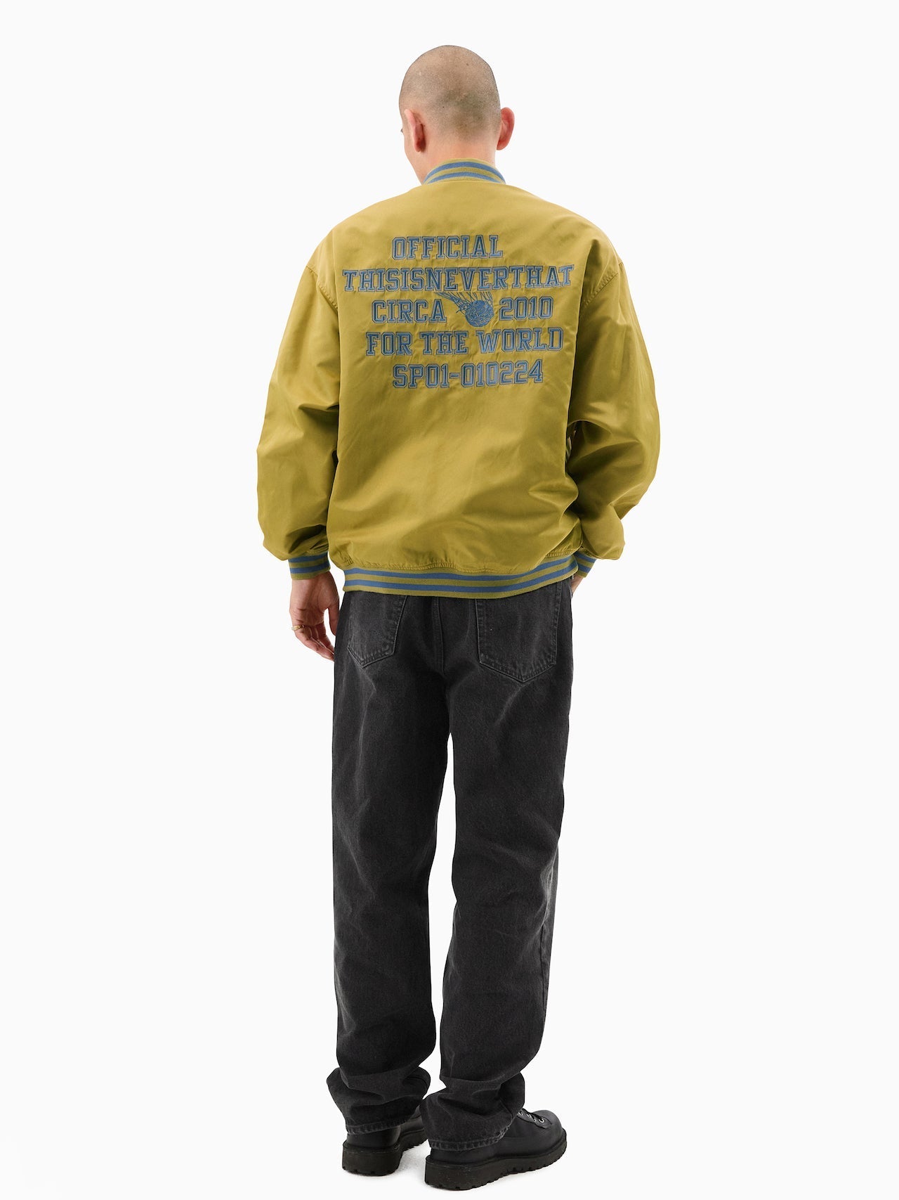 thisisneverthat - Satin Varsity Jacket (Gold) product image 8 | TRAB K-Fashion Australia