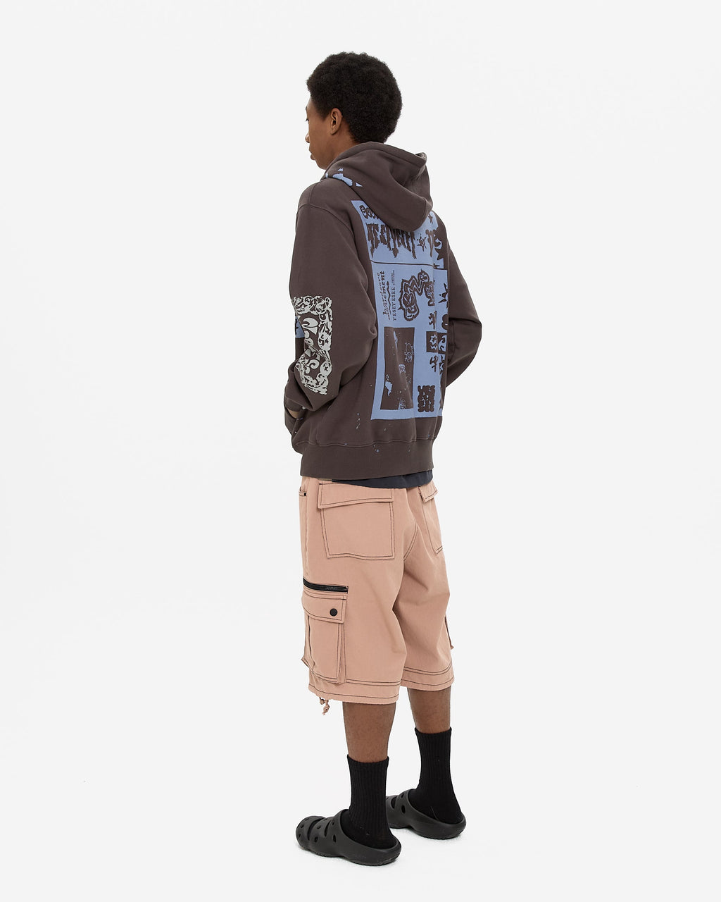 yeseyesee - Scanned Zip-Up Hoodie (Dark Brown) product image 11 | TRAB K-Fashion Australia