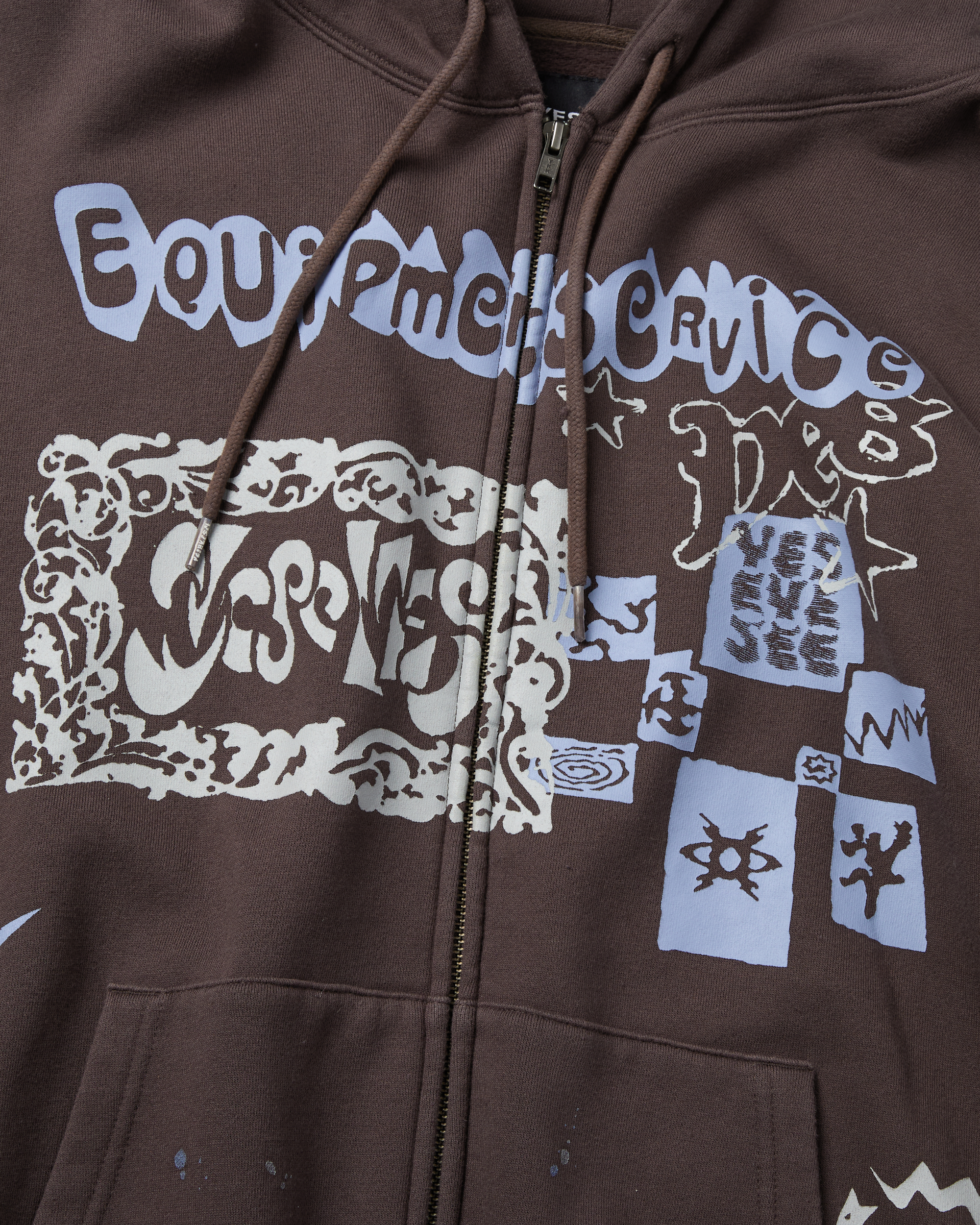 yeseyesee - Scanned Zip-Up Hoodie (Dark Brown) product image 6 | TRAB K-Fashion Australia
