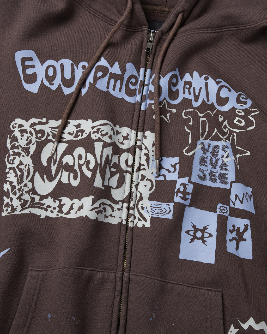 yeseyesee - Scanned Zip-Up Hoodie (Dark Brown) product image 6 | TRAB K-Fashion Australia
