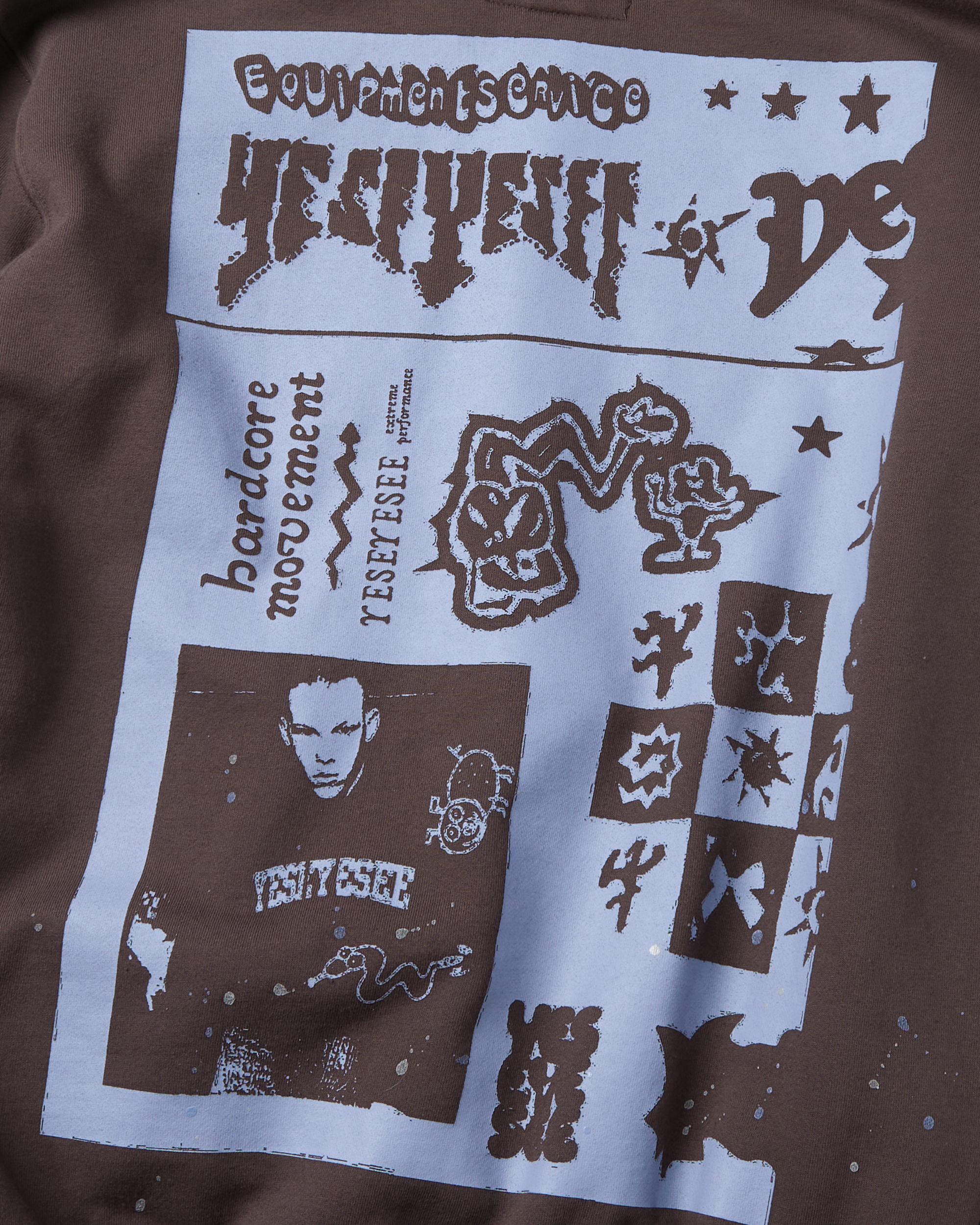 yeseyesee - Scanned Zip-Up Hoodie (Dark Brown) product image 9 | TRAB K-Fashion Australia