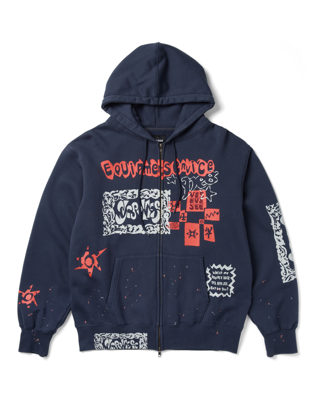 yeseyesee - Scanned Zip-Up Hoodie (Light Navy) product image 1 | TRAB K-Fashion Australia