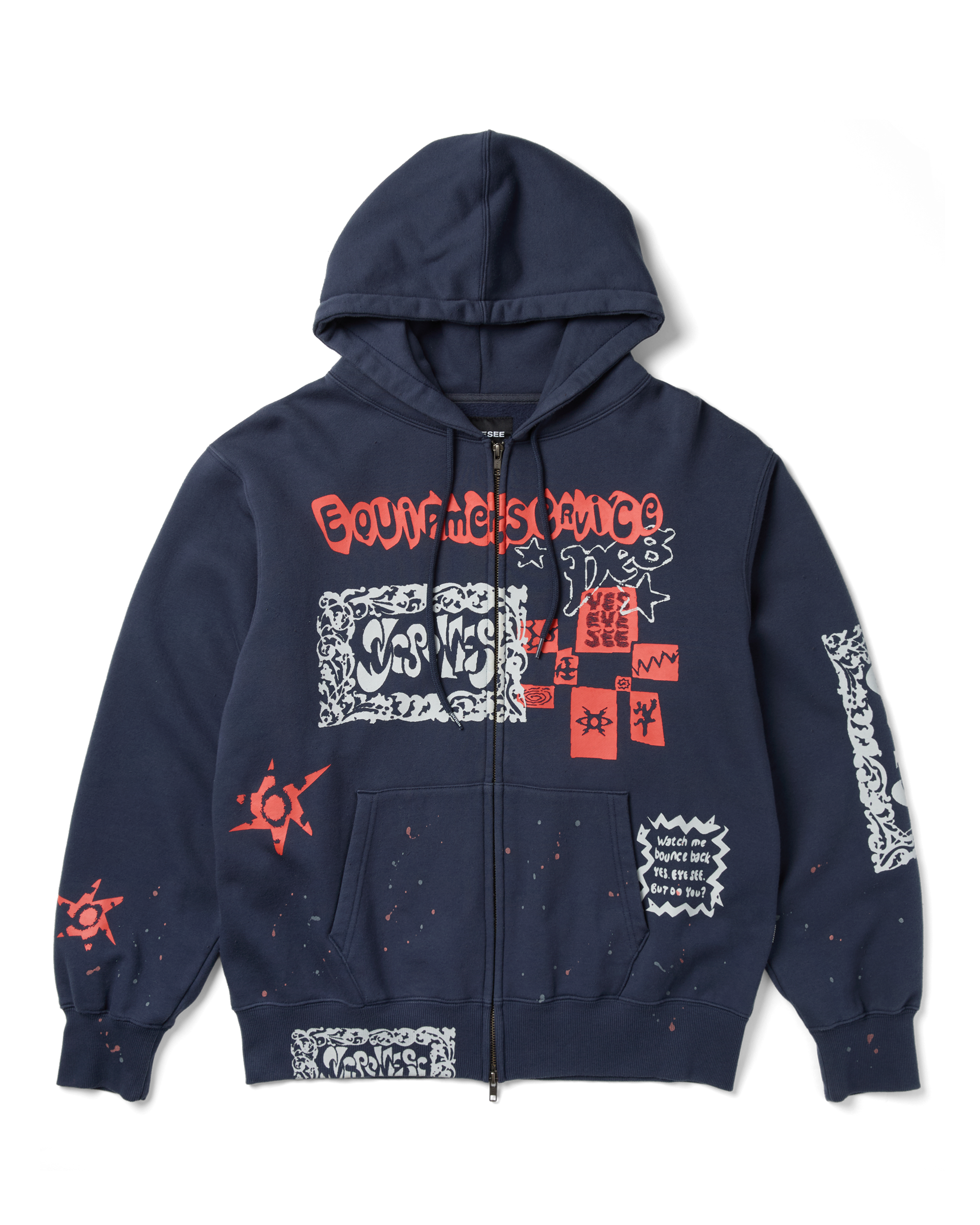yeseyesee - Scanned Zip-Up Hoodie (Light Navy) product image 1 | TRAB K-Fashion Australia