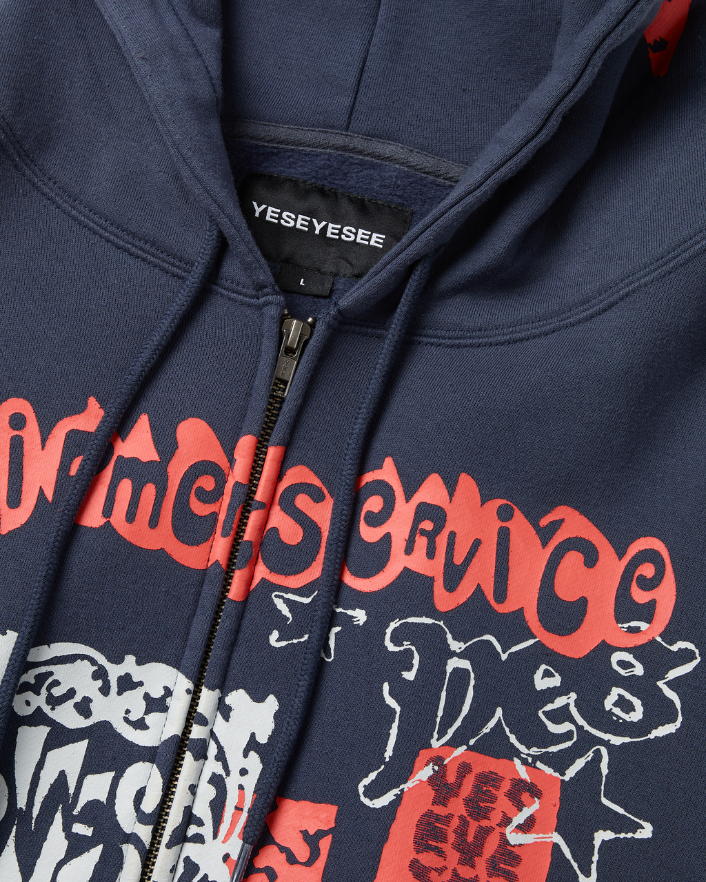yeseyesee - Scanned Zip-Up Hoodie (Light Navy) product image 3 | TRAB K-Fashion Australia