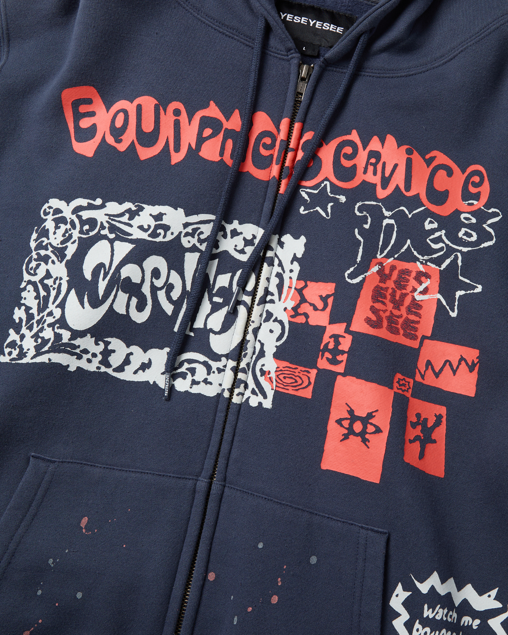 yeseyesee - Scanned Zip-Up Hoodie (Light Navy) product image 4 | TRAB K-Fashion Australia