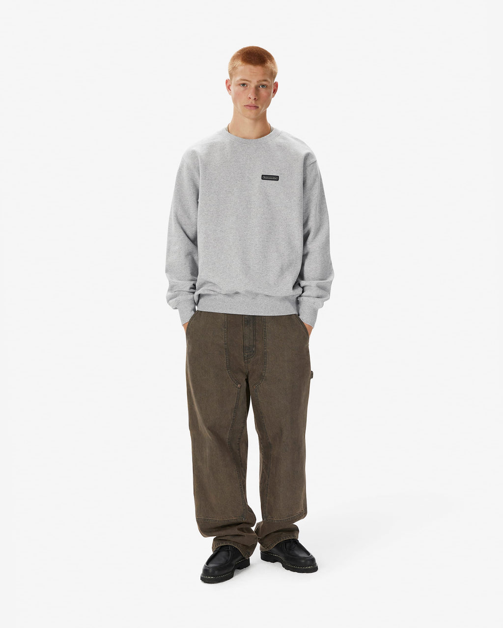thisisneverthat - Script Label Crewneck (Heather Grey) product image 6 | TRAB K-Fashion Australia