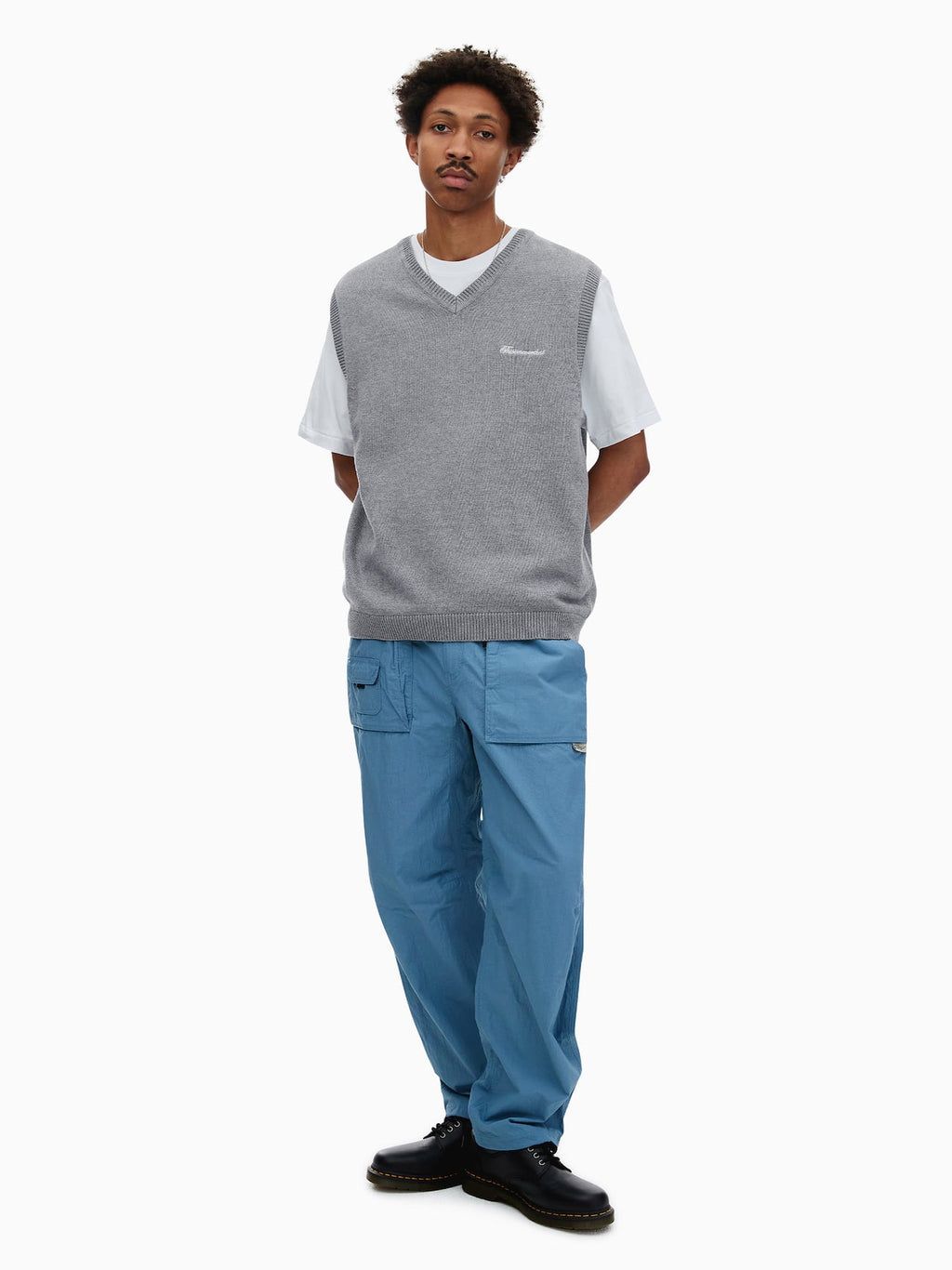 thisisneverthat - Script Logo Knit Vest (Grey) product image 5 | TRAB K-Fashion Australia