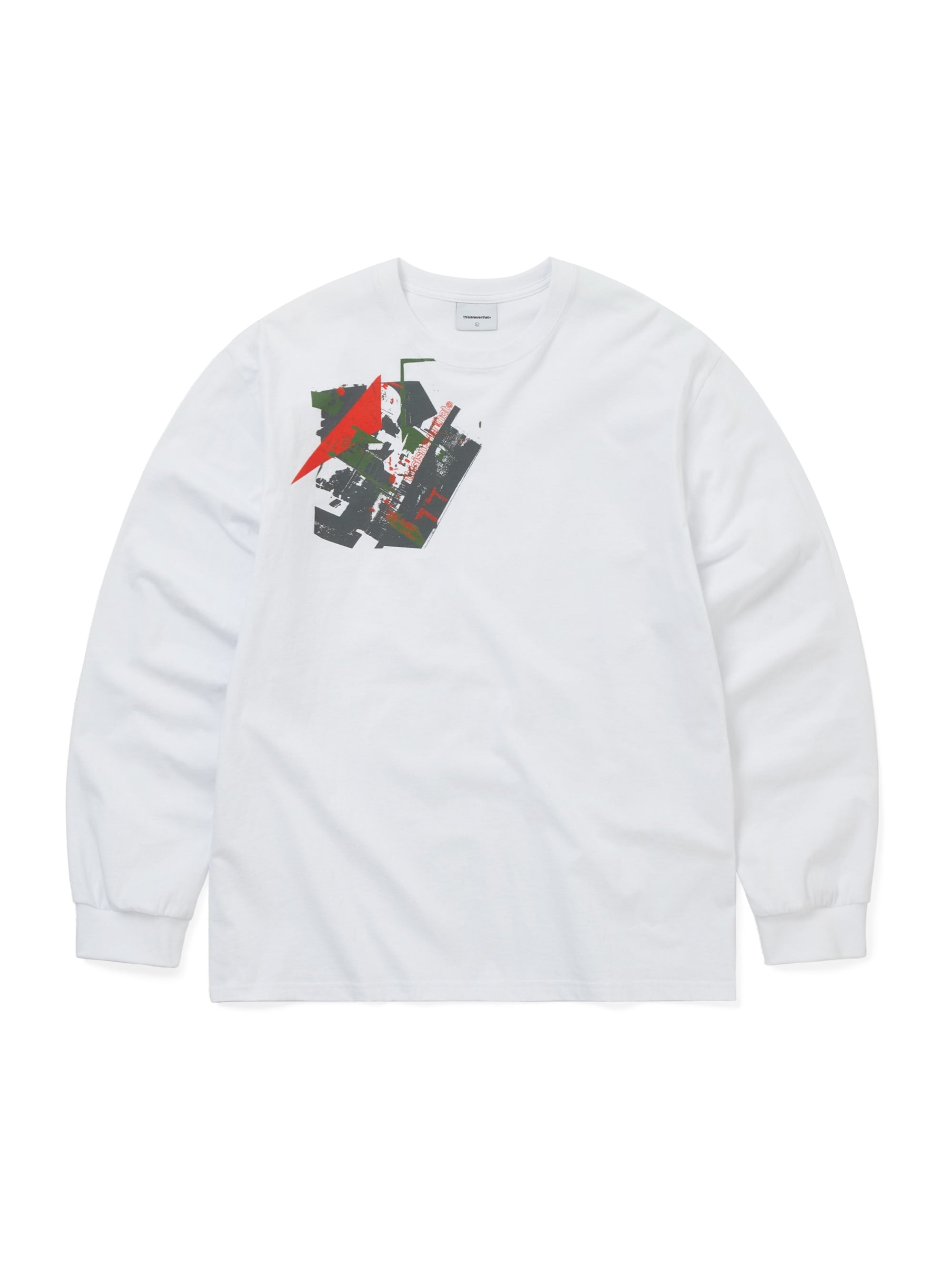 thisisneverthat - Shape L/S Tee (White) product image 1 | TRAB K-Fashion Australia