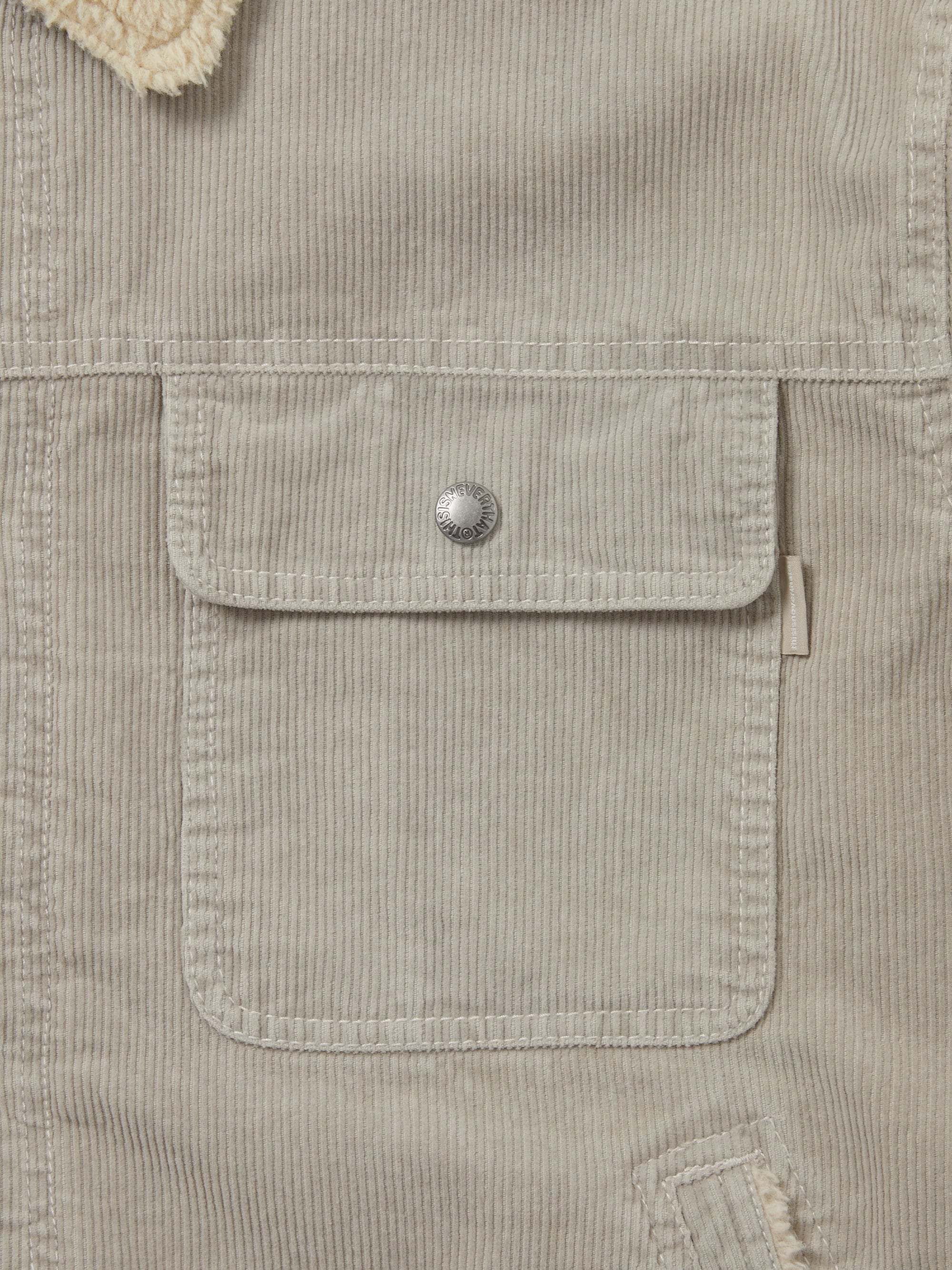 thisisneverthat - Sherpa Lined Corduroy Trucker Jacket (stone) product image 3 | TRAB K-Fashion Australia