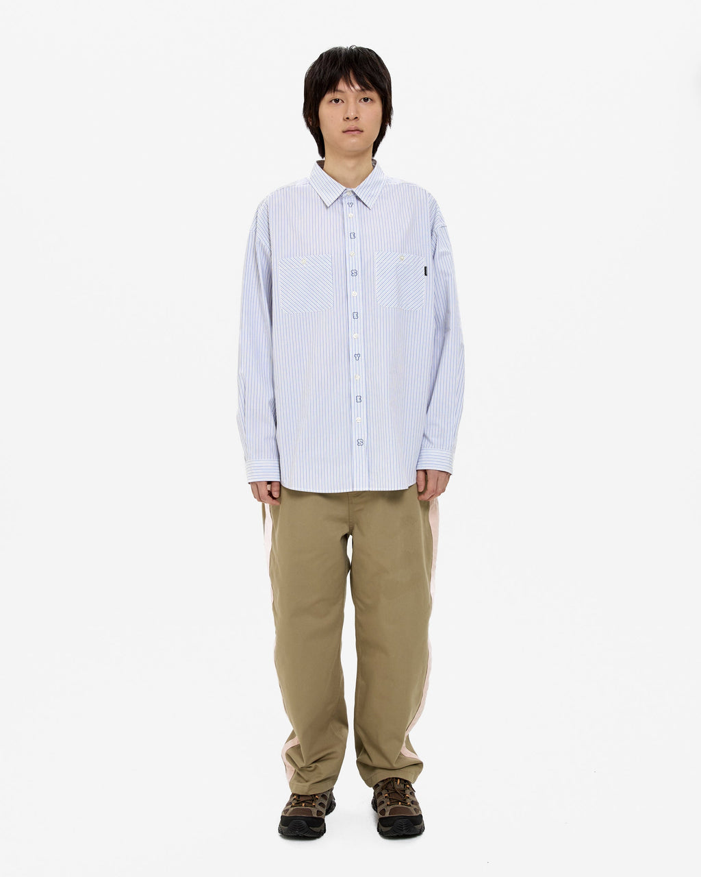 yeseyesee - Side Stripe Work Pants (Beige) product image 8 | TRAB K-Fashion Australia
