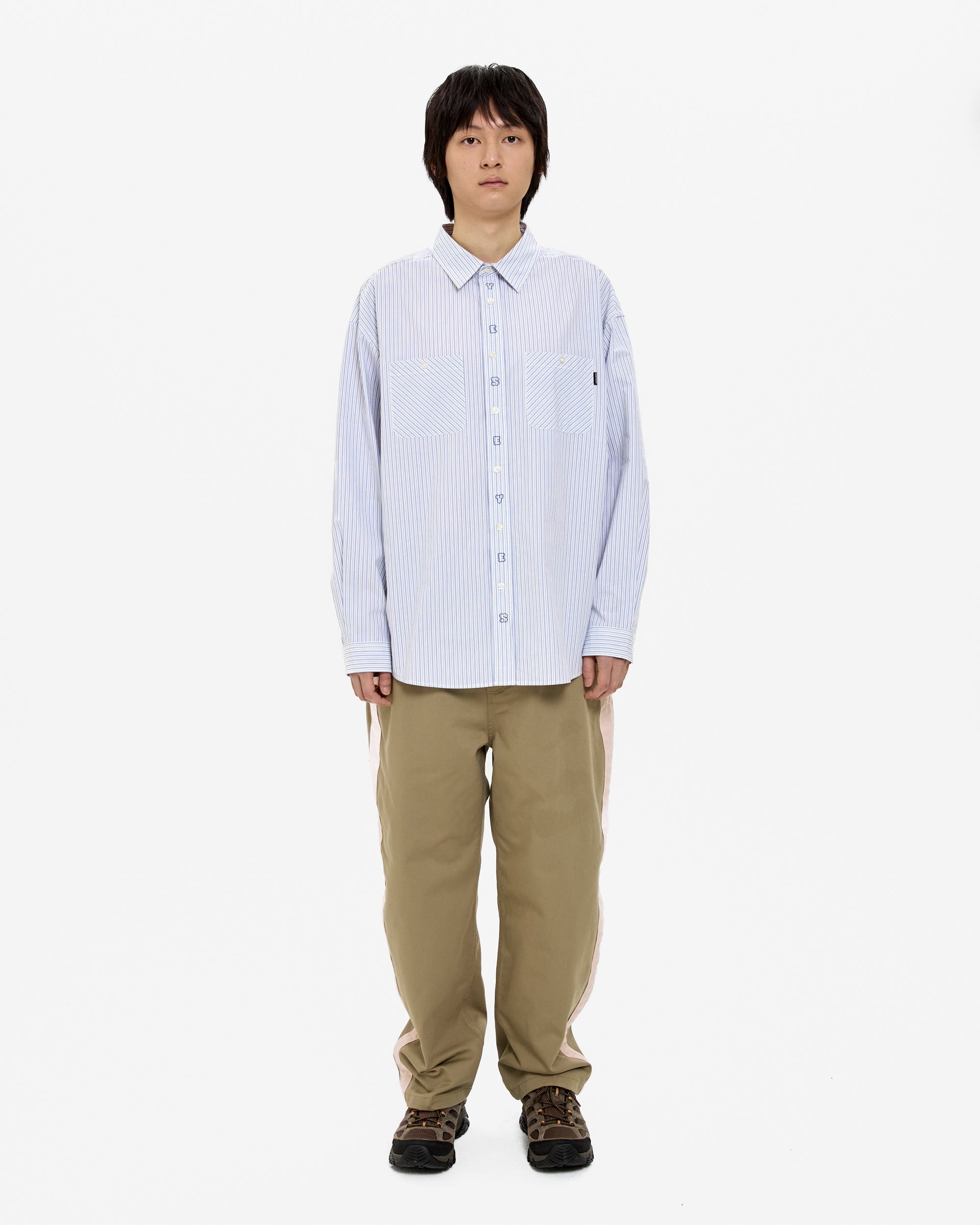 yeseyesee - Side Stripe Work Pants (Beige) product image 8 | TRAB K-Fashion Australia