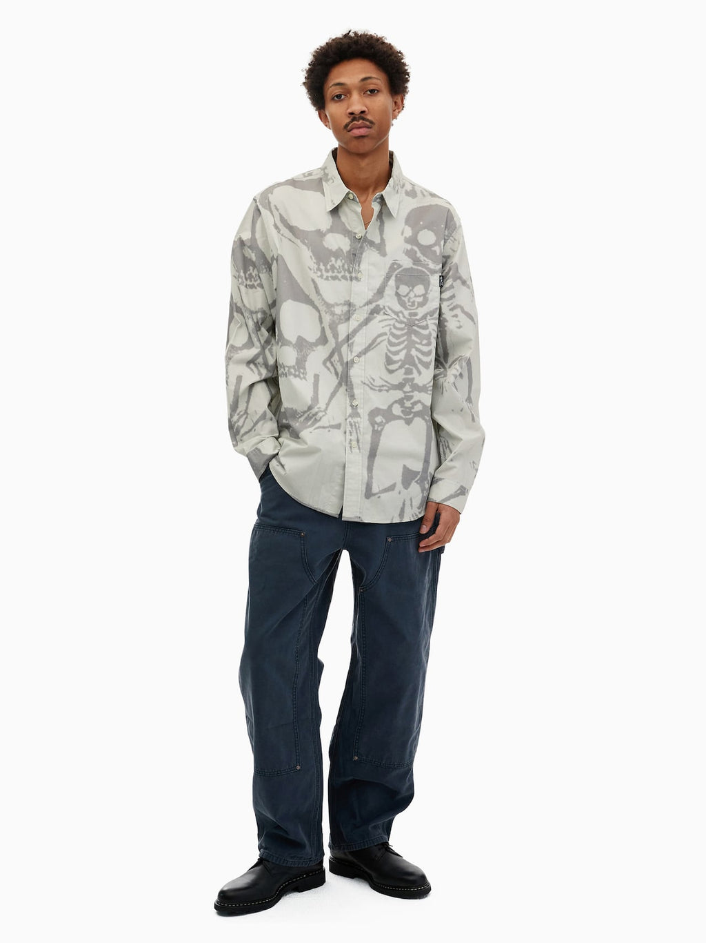 thisisneverthat - Skeletons Shirt (Washed Stone) product image 6 | TRAB K-Fashion Australia