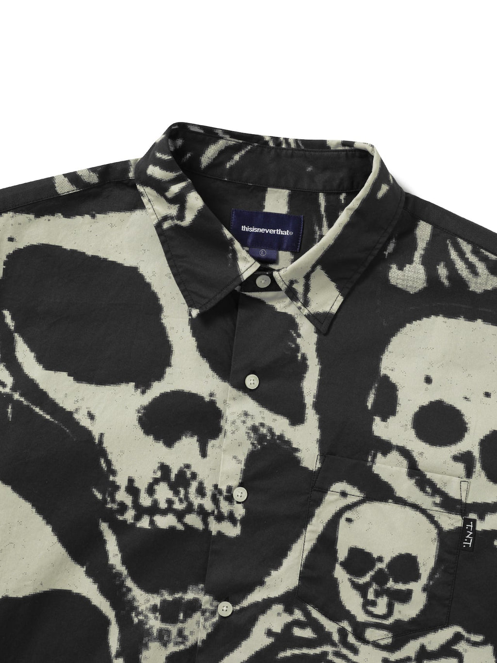 thisisneverthat - Skeletons Shirt (Washed Black) product image 2 | TRAB K-Fashion Australia
