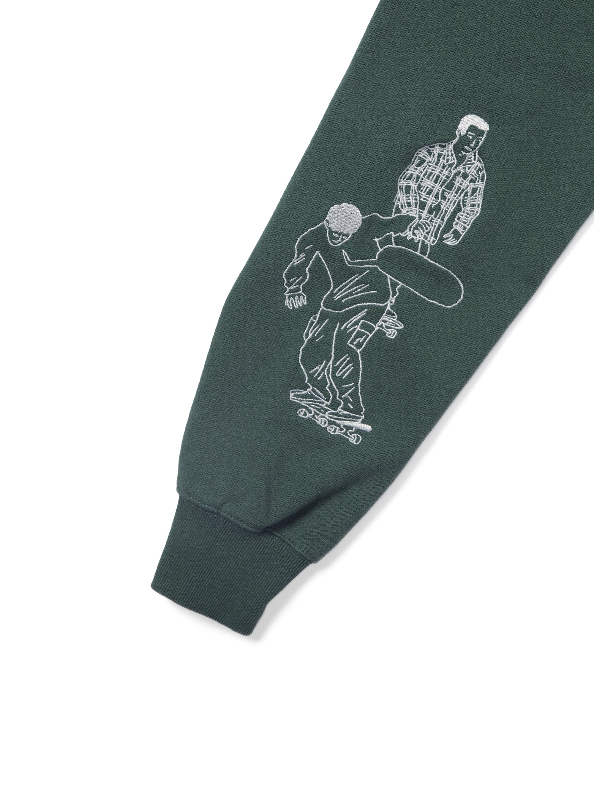 thisisneverthat - Sketch Embroidery Crewneck Heather (Green) product image 5 | TRAB K-Fashion Australia