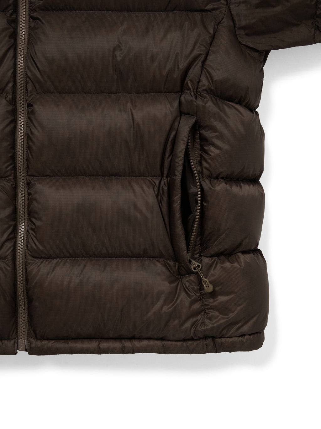 thisisneverthat - Skogar Hooded MID Down Jacket (Brown) product image 3 | TRAB K-Fashion Australia