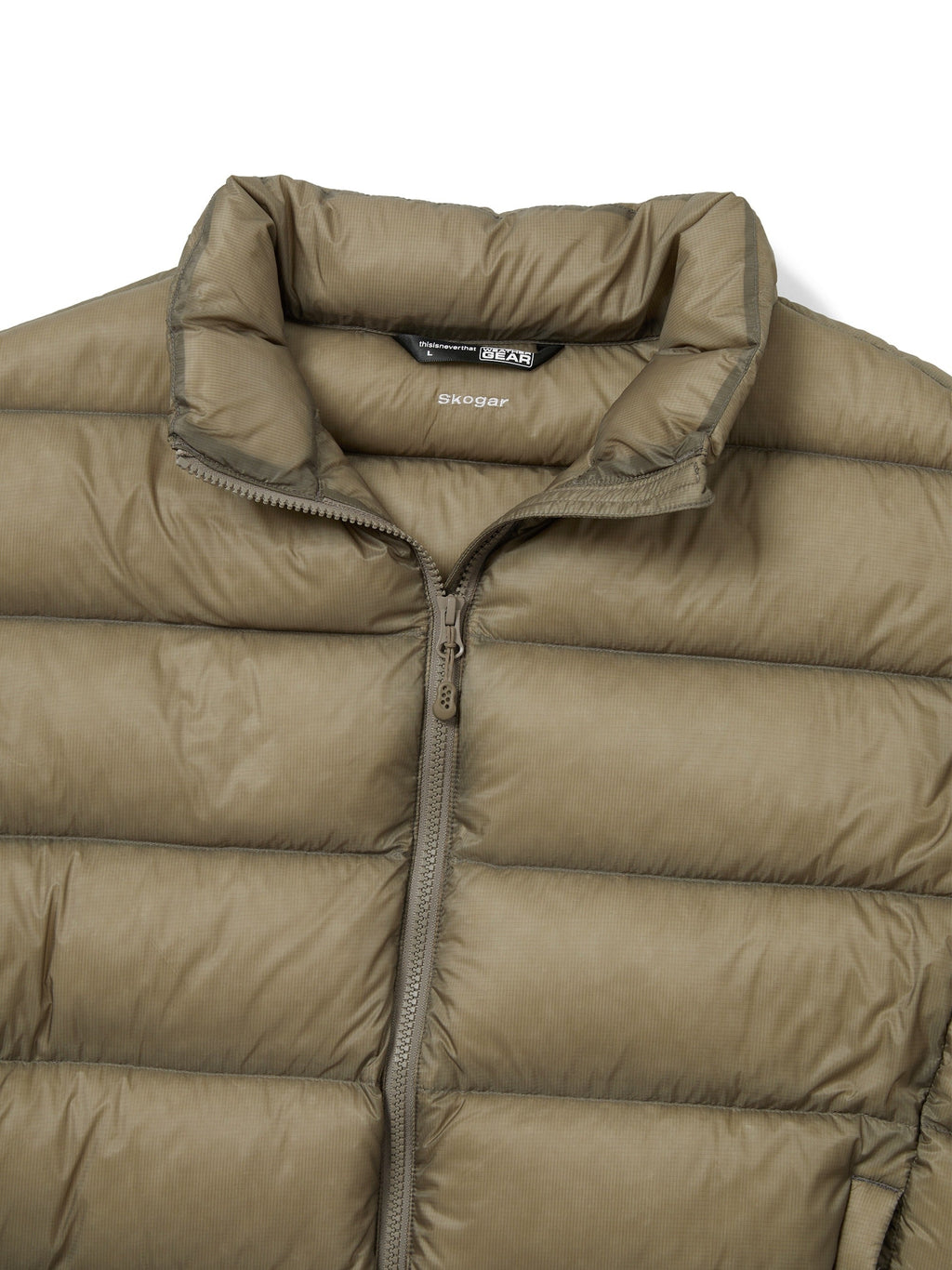 thisisneverthat - Skogar MID Down Jacket (Light Beige) product image 2 | TRAB K-Fashion Australia