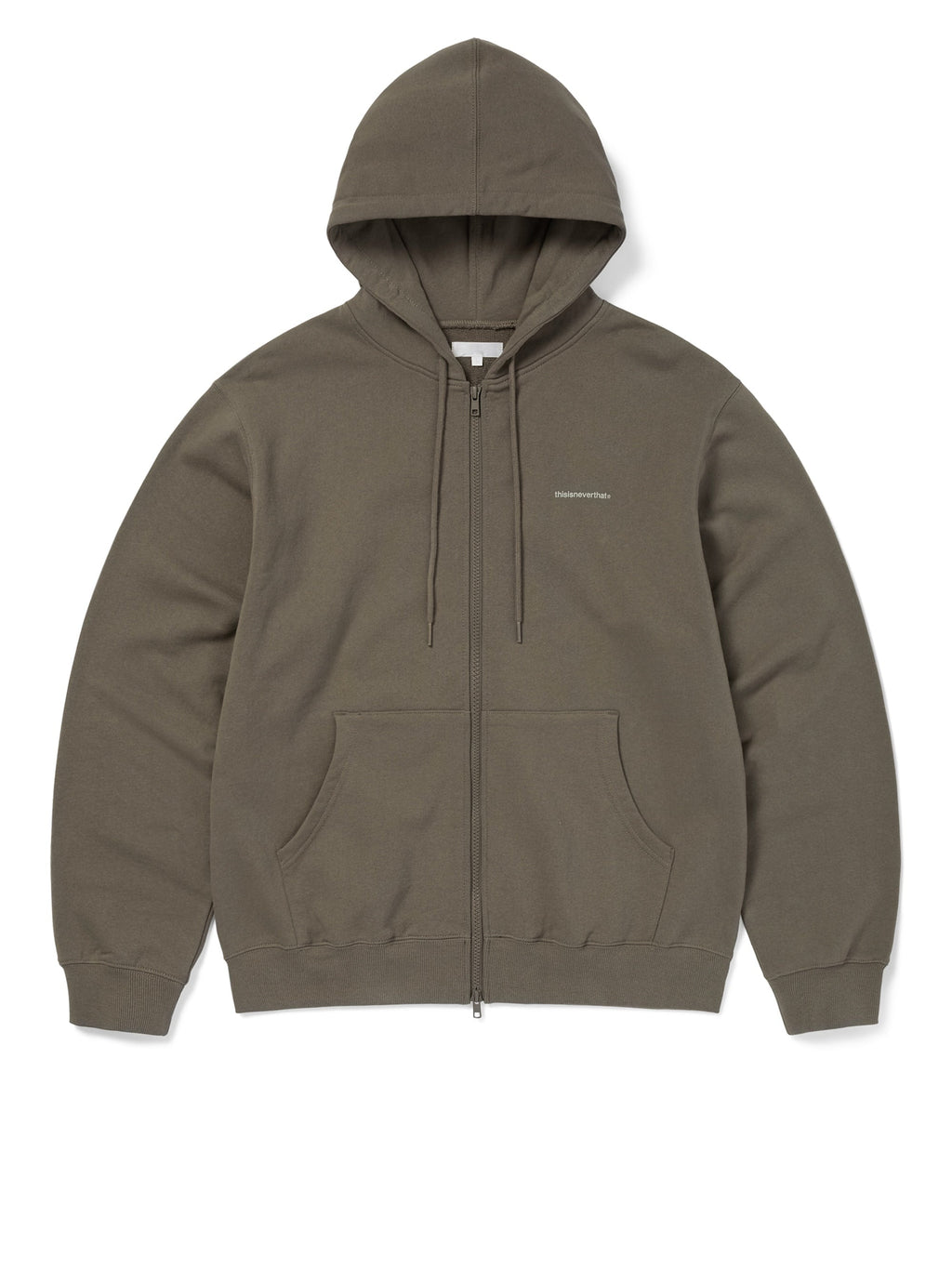 thisisneverthat - Small T-Logo Zip Up Hoodie (Dark Mocha) product image 1 | TRAB K-Fashion Australia