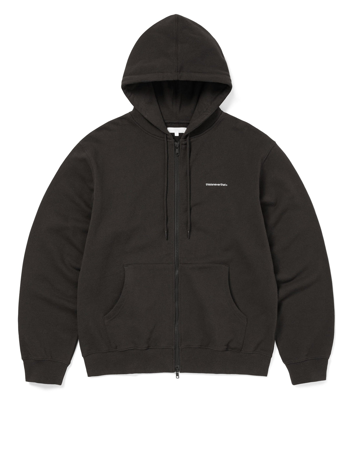 thisisneverthat - Small T-Logo Zip Up Hoodie (Off Black) product image 1 | TRAB K-Fashion Australia