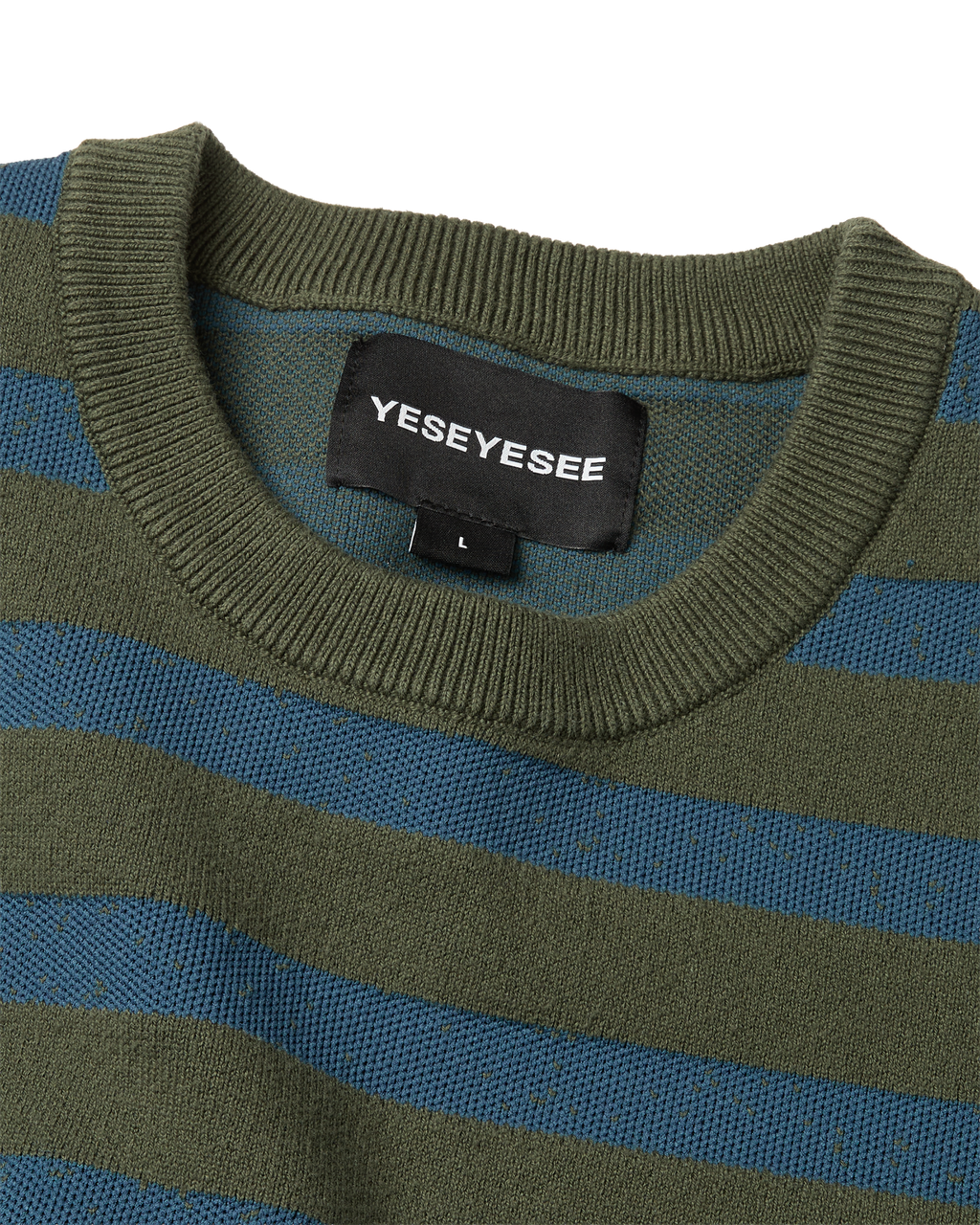 yeseyesee - Speckled Stripe Knit Pullover (Deep Green) product image 3 | TRAB K-Fashion Australia