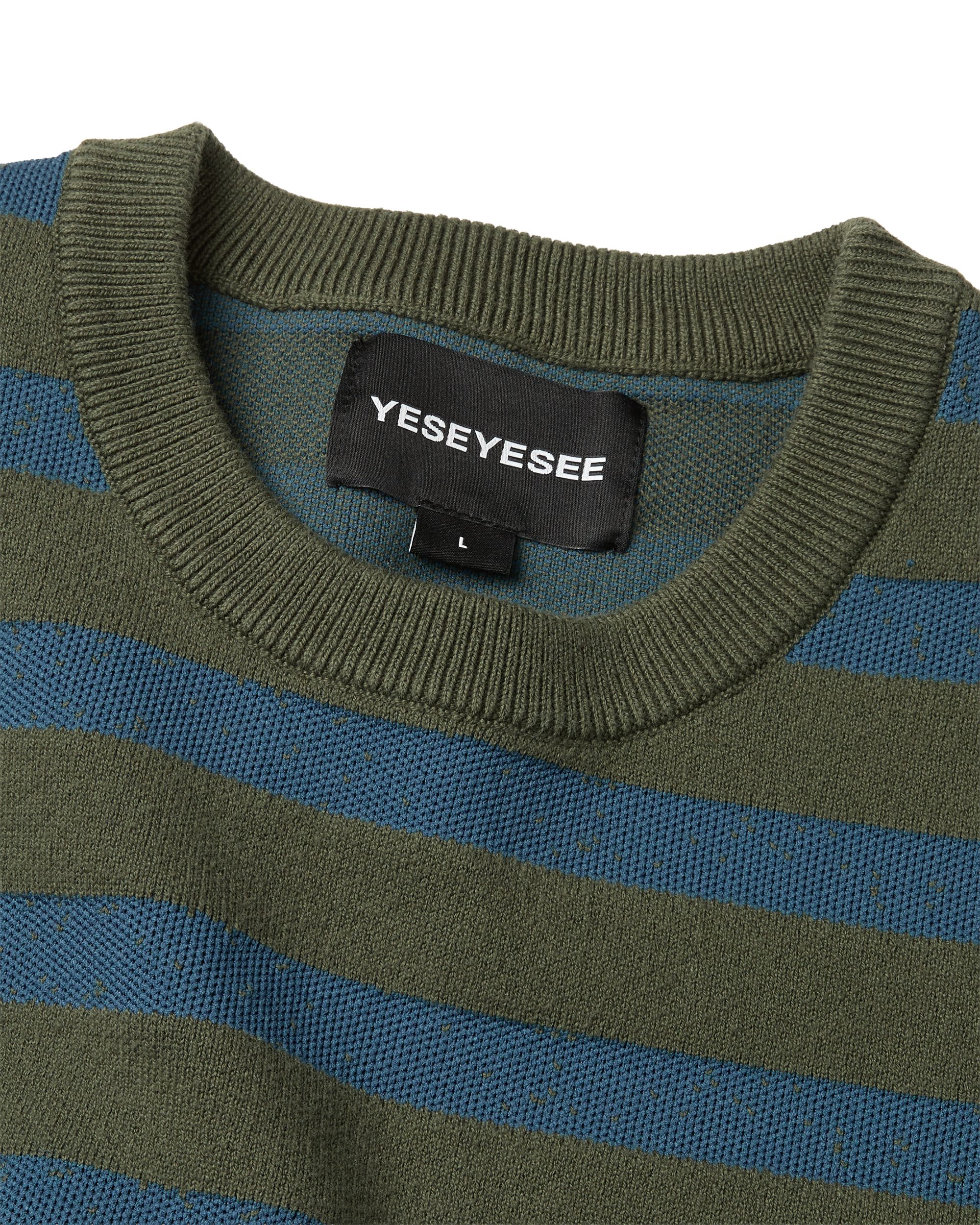 yeseyesee - Speckled Stripe Knit Pullover (Deep Green) product image 3 | TRAB K-Fashion Australia