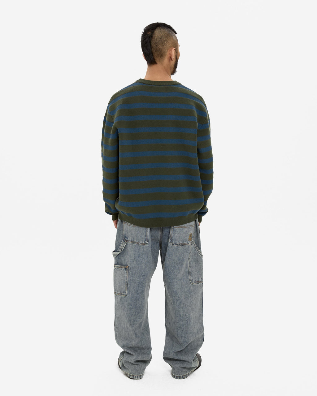 yeseyesee - Speckled Stripe Knit Pullover (Deep Green) product image 8 | TRAB K-Fashion Australia