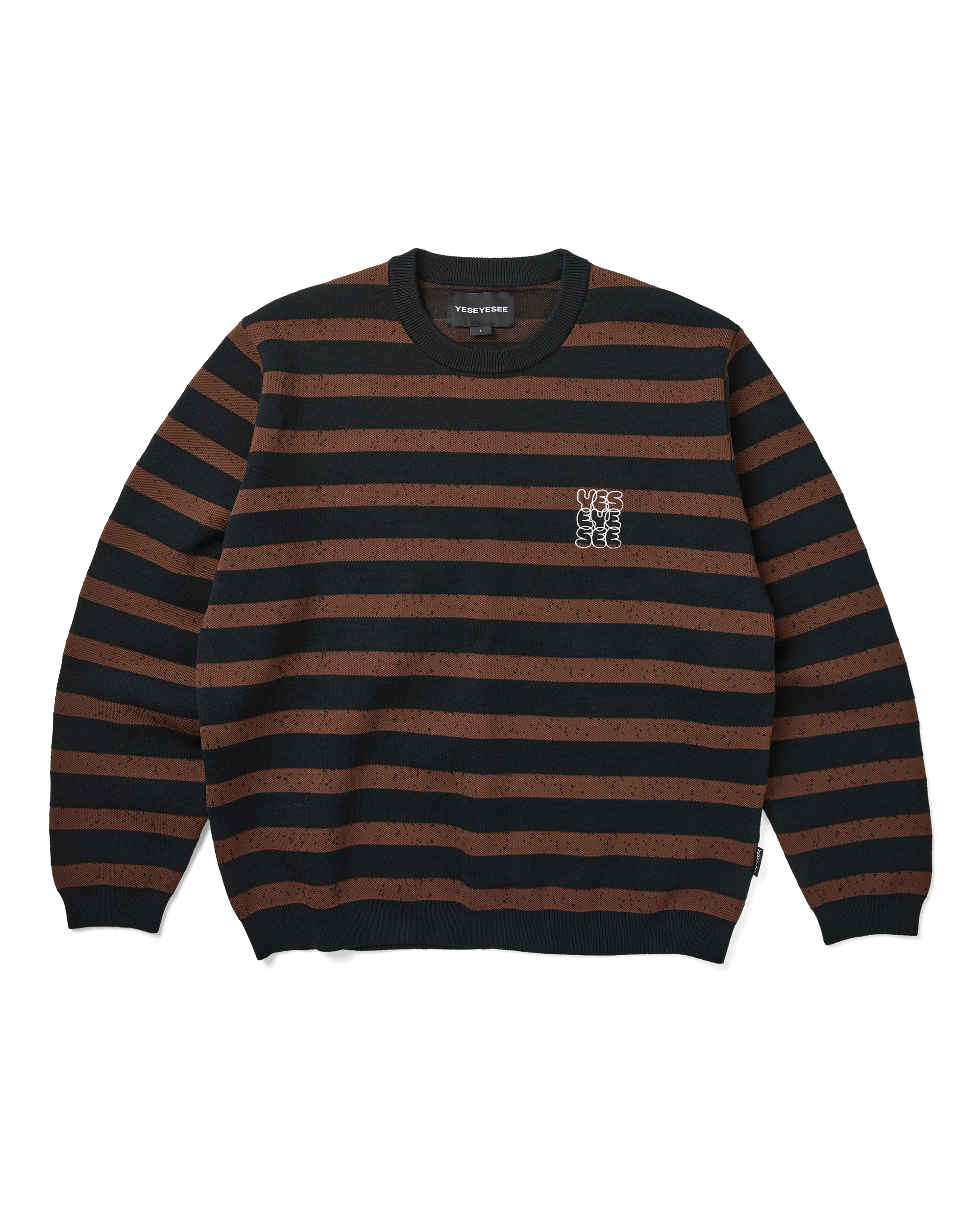 yeseyesee - Speckled Stripe Knit Pullover (Ink) product image 1 | TRAB K-Fashion Australia