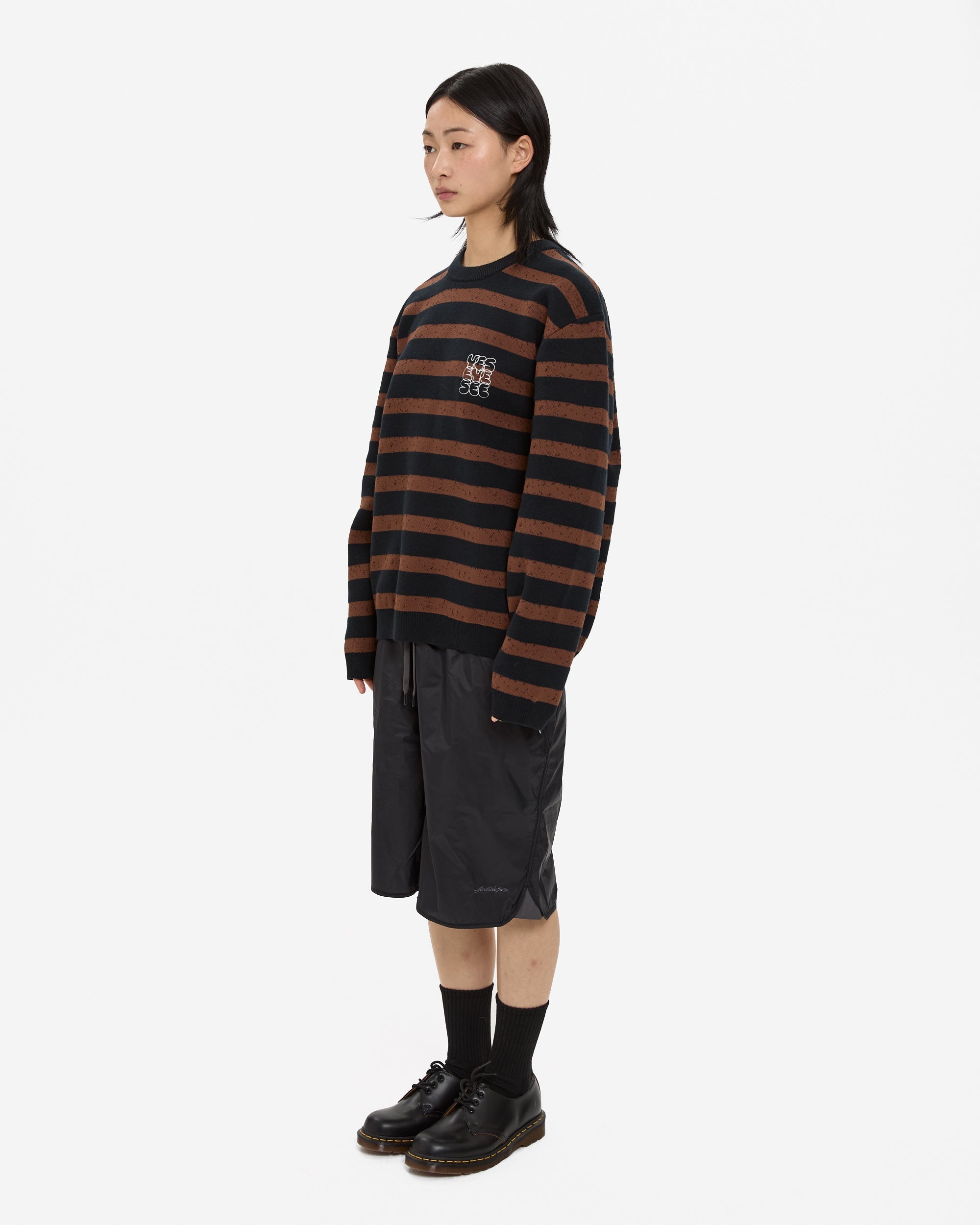 yeseyesee - Speckled Stripe Knit Pullover (Ink) product image 10 | TRAB K-Fashion Australia