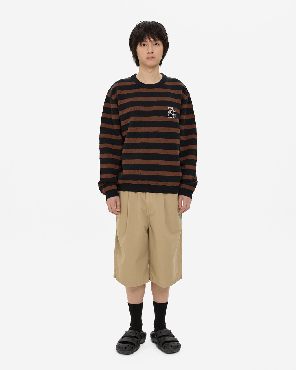 yeseyesee - Speckled Stripe Knit Pullover (Ink) product image 6 | TRAB K-Fashion Australia