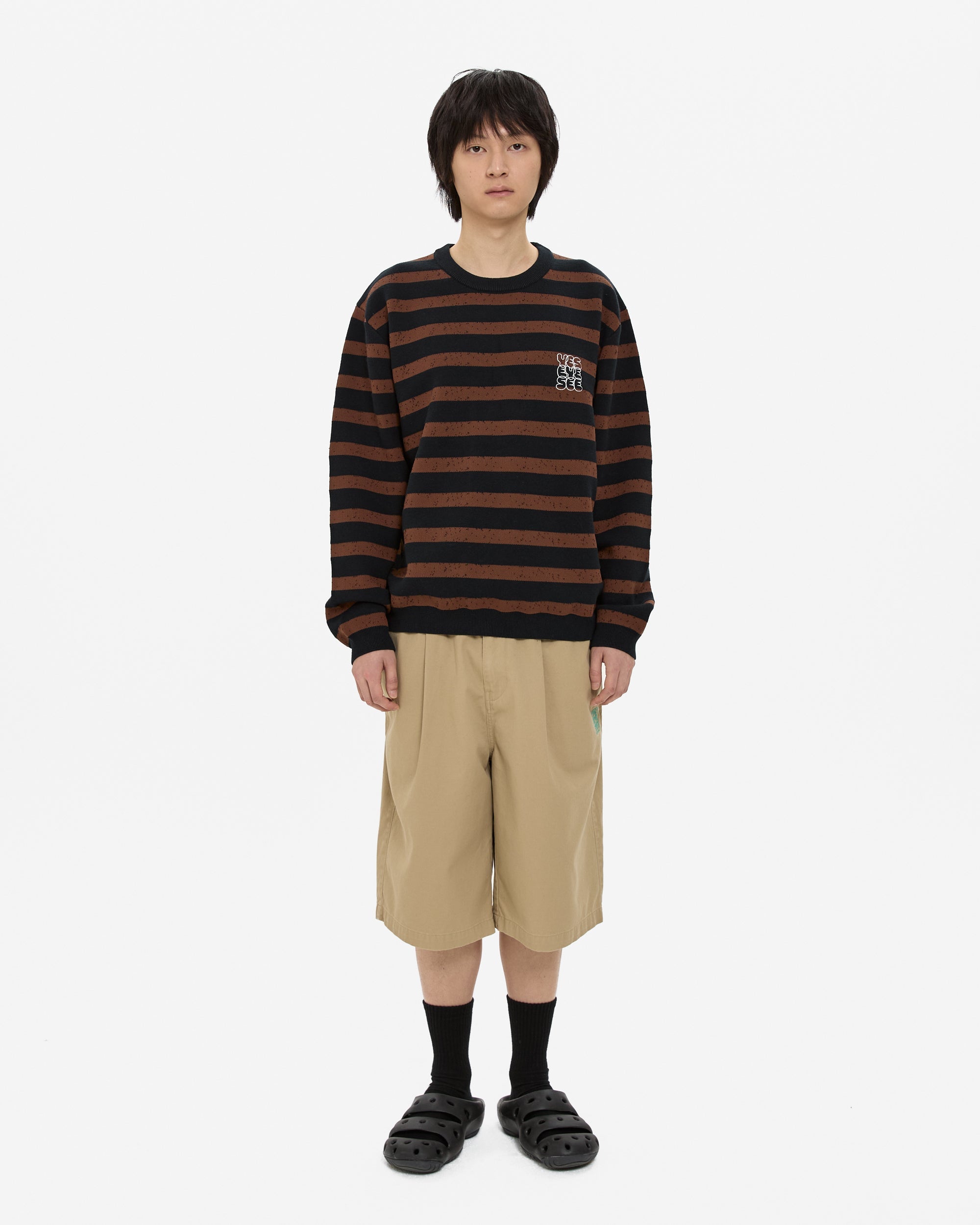 yeseyesee - Speckled Stripe Knit Pullover (Ink) product image 6 | TRAB K-Fashion Australia