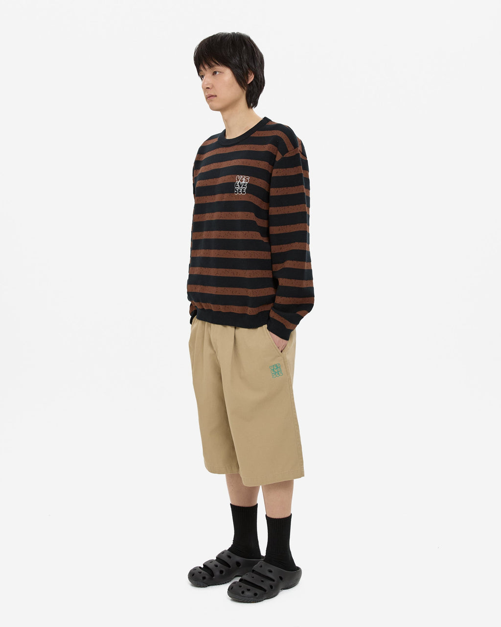 yeseyesee - Speckled Stripe Knit Pullover (Ink) product image 7 | TRAB K-Fashion Australia