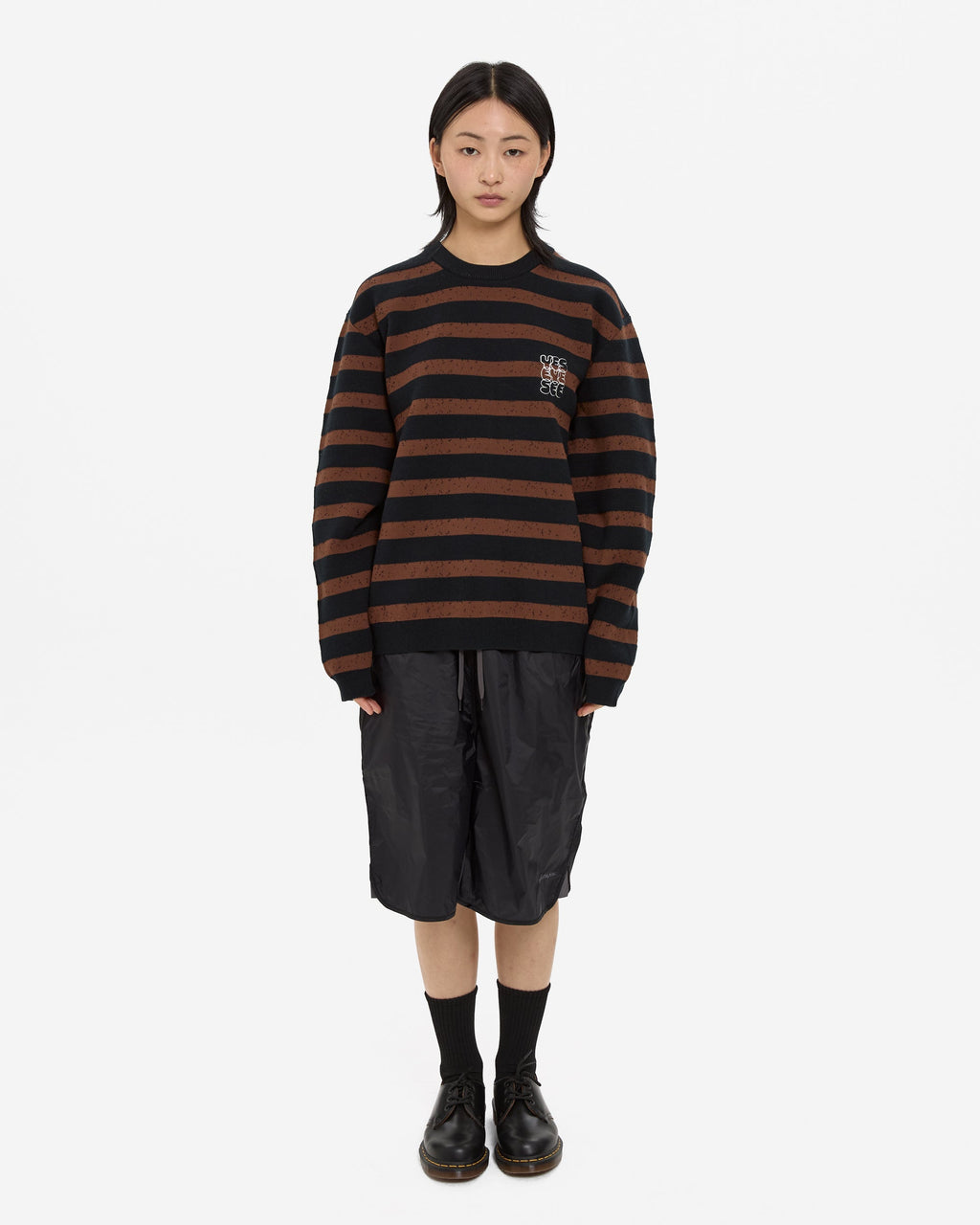 yeseyesee - Speckled Stripe Knit Pullover (Ink) product image 9 | TRAB K-Fashion Australia
