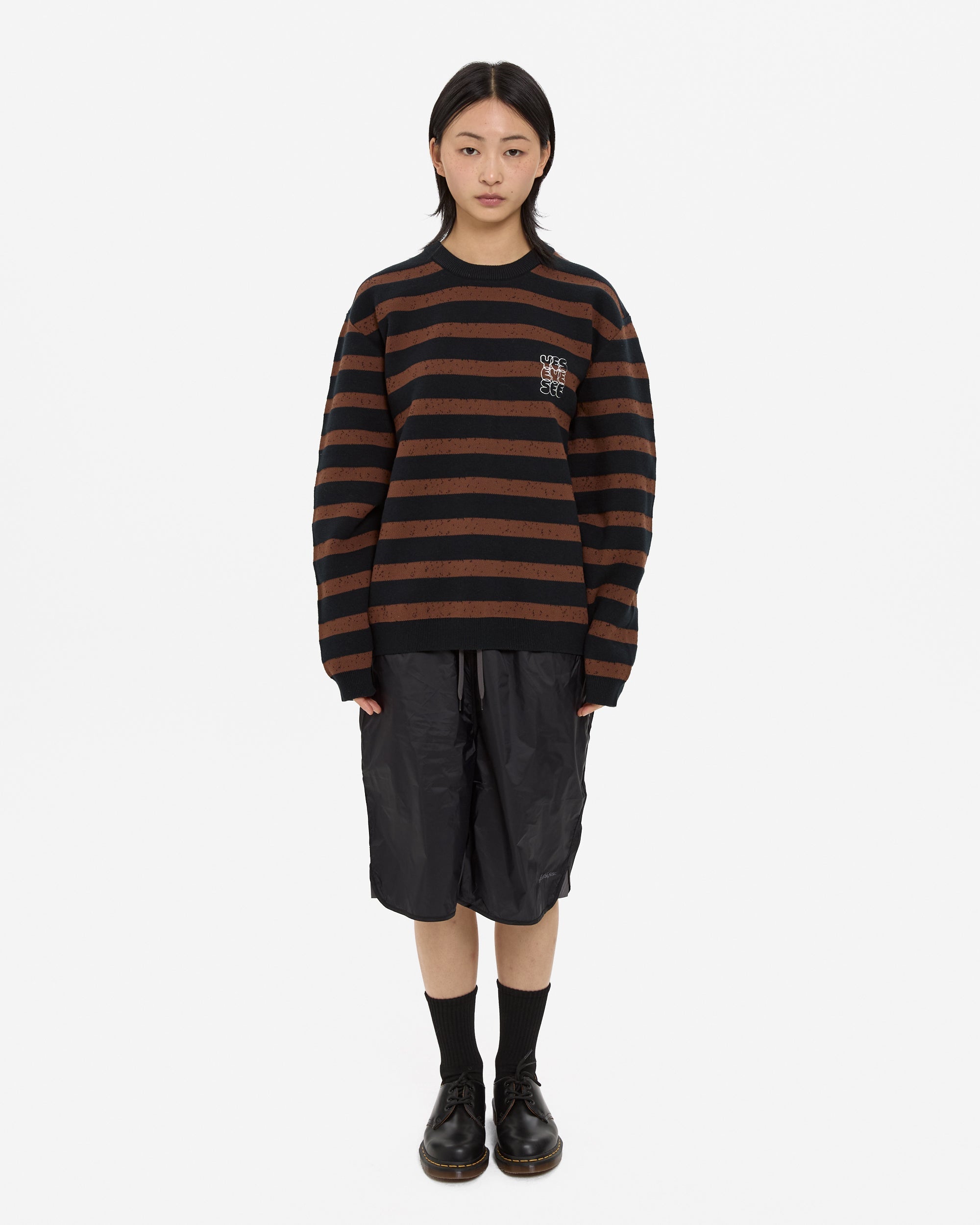 yeseyesee - Speckled Stripe Knit Pullover (Ink) product image 9 | TRAB K-Fashion Australia