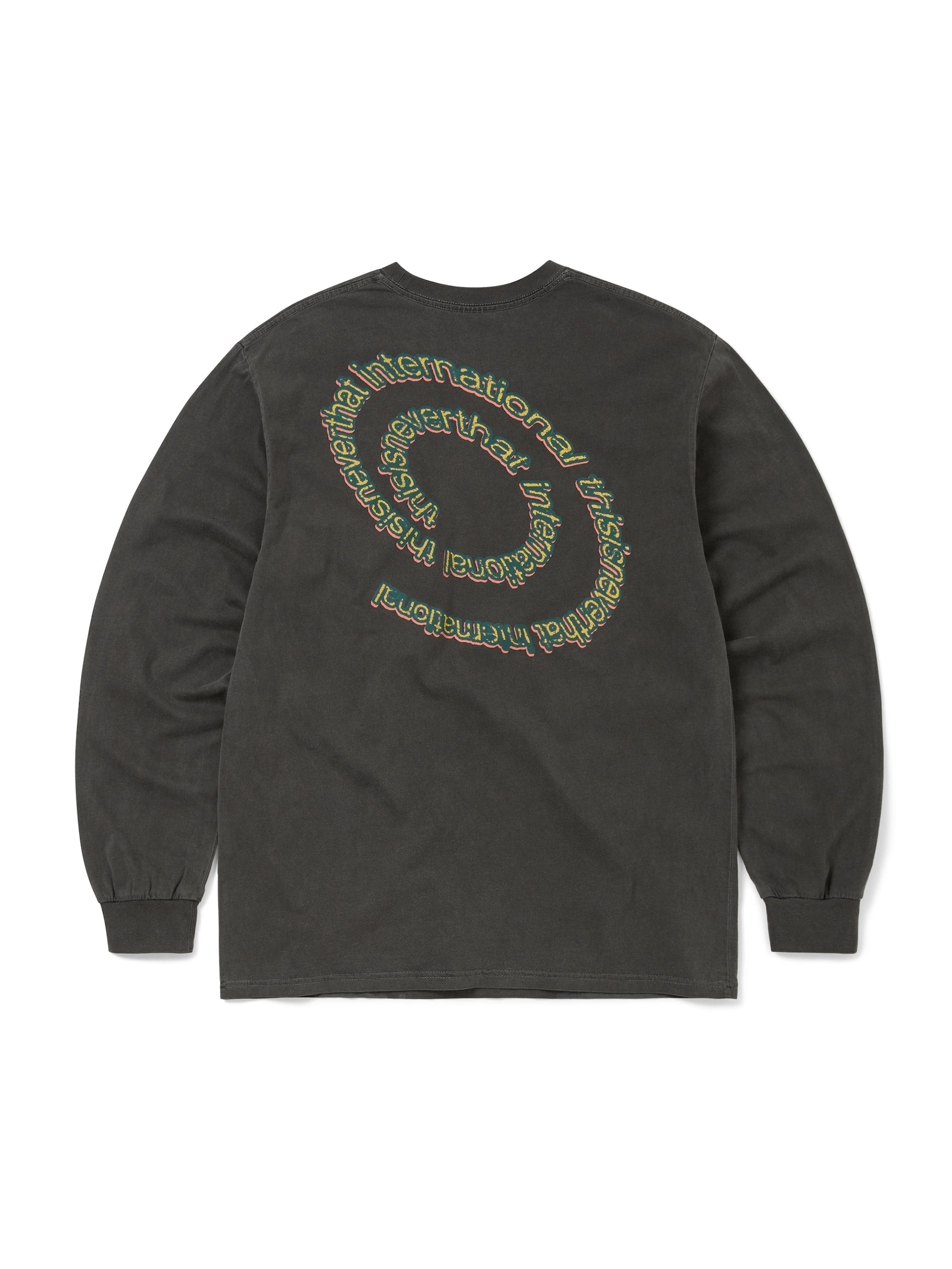 thisisneverthat - Spiral Logo L/S Tee (Charcoal) product image 1 | TRAB K-Fashion Australia