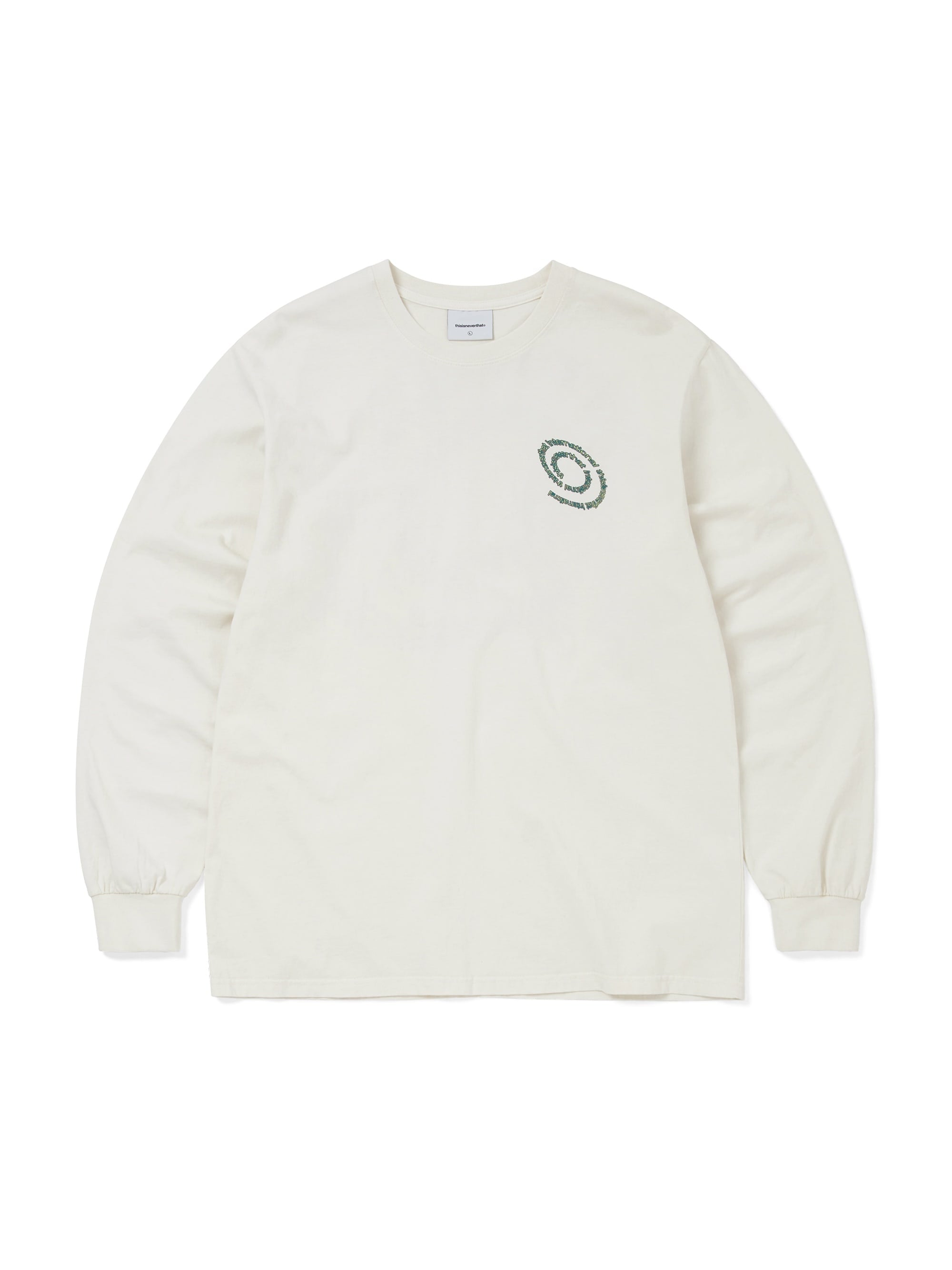 thisisneverthat - Spiral Logo L/S Tee (Ivory) product image 2 | TRAB K-Fashion Australia