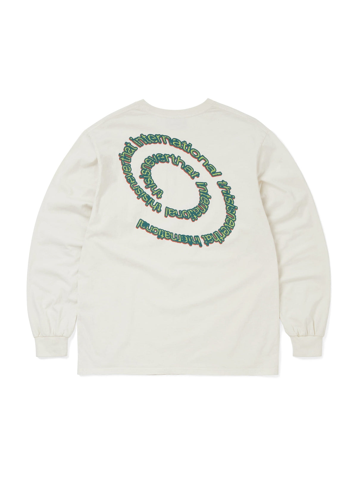 thisisneverthat - Spiral Logo L/S Tee (Ivory) product image 1 | TRAB K-Fashion Australia