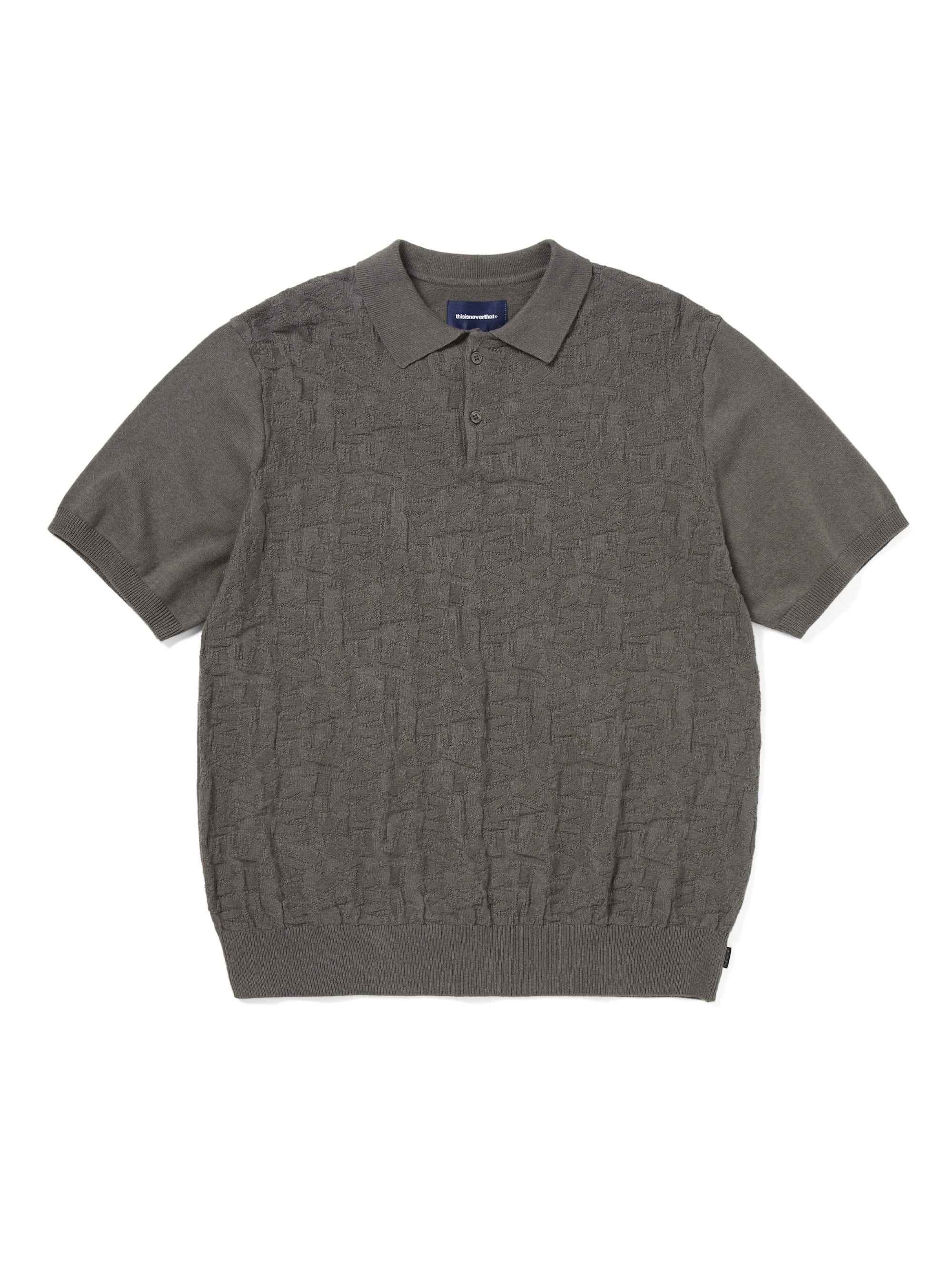 thisisneverthat - Stacked TNT S/S Knit Polo (Grey) product image 1 | TRAB K-Fashion Australia