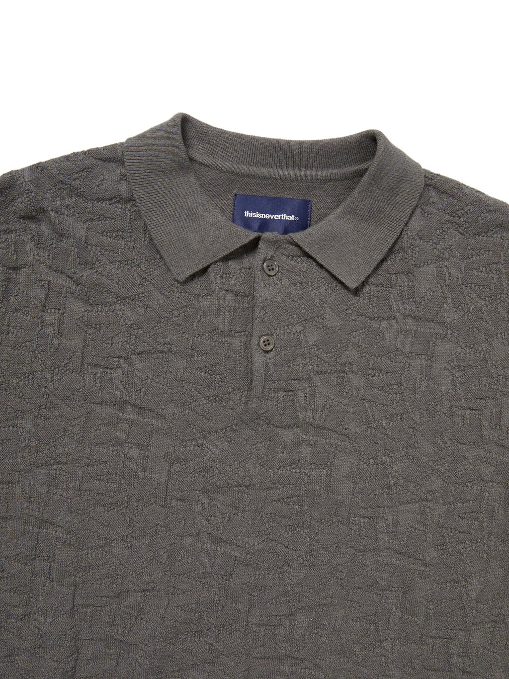 thisisneverthat - Stacked TNT S/S Knit Polo (Grey) product image 2 | TRAB K-Fashion Australia