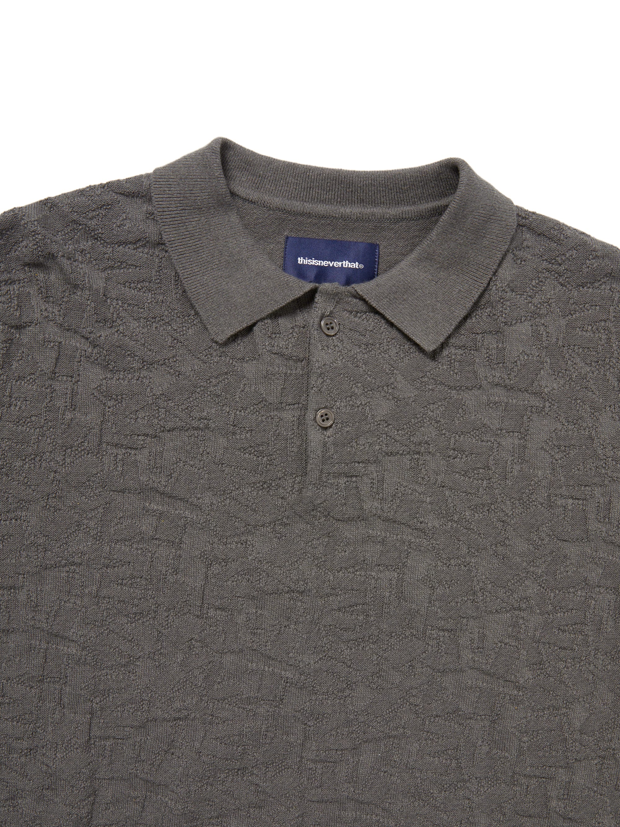 thisisneverthat - Stacked TNT S/S Knit Polo (Grey) product image 2 | TRAB K-Fashion Australia