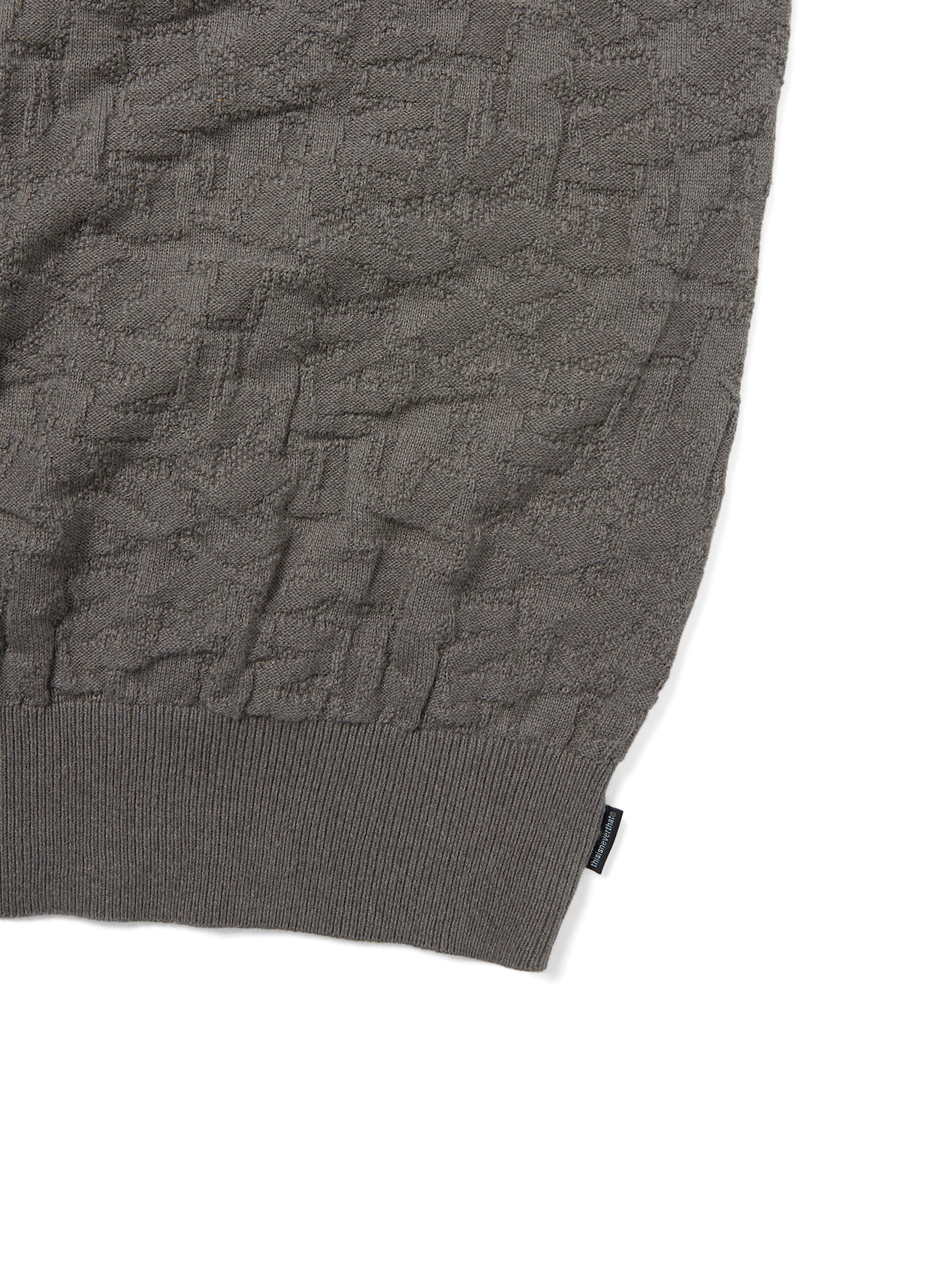 thisisneverthat - Stacked TNT S/S Knit Polo (Grey) product image 3 | TRAB K-Fashion Australia