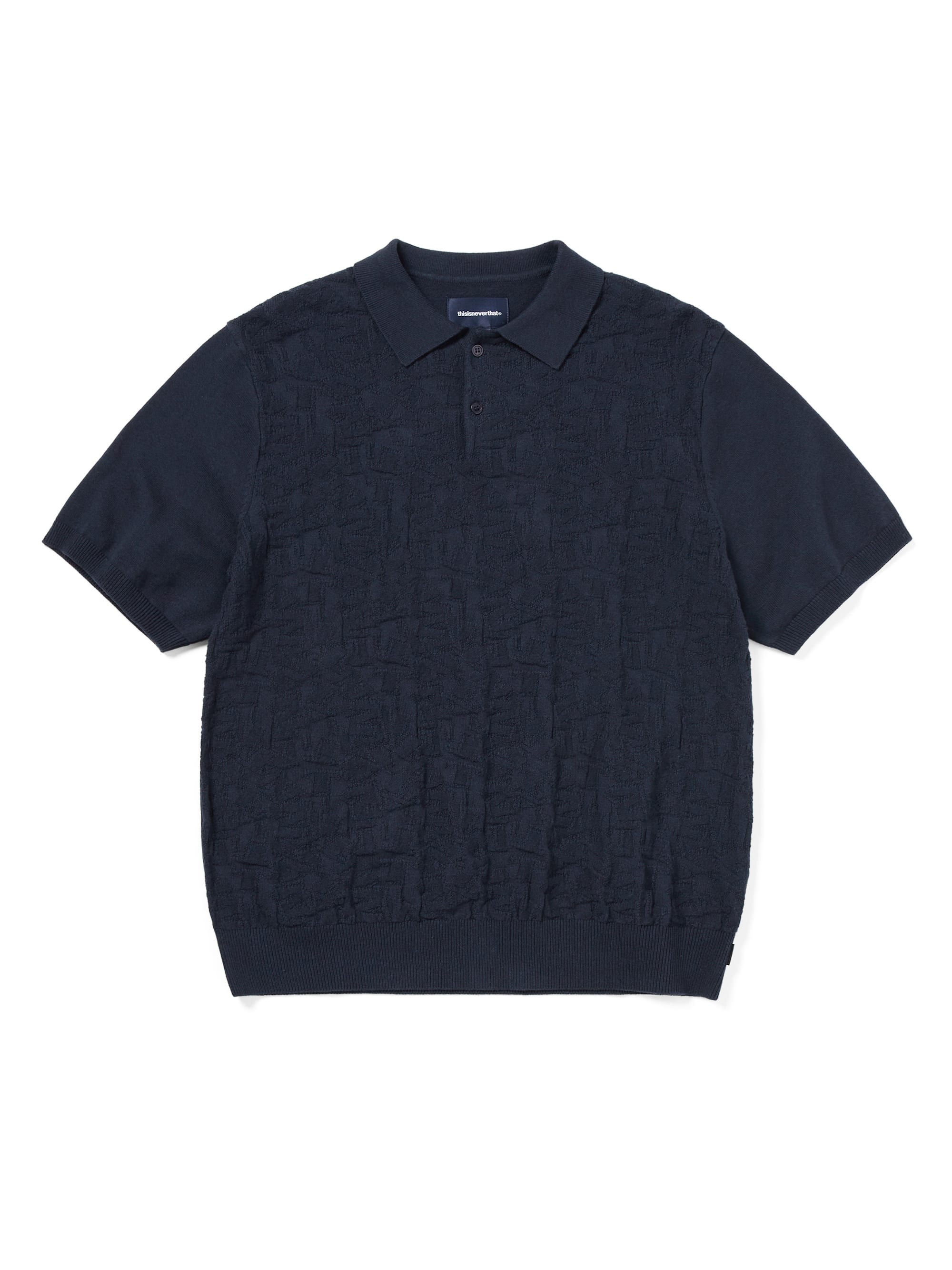thisisneverthat - Stacked TNT S/S Knit Polo (Navy) product image 1 | TRAB K-Fashion Australia