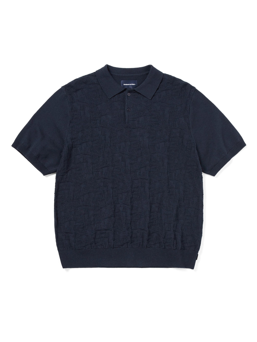 thisisneverthat - Stacked TNT S/S Knit Polo (Navy) product image 1 | TRAB K-Fashion Australia
