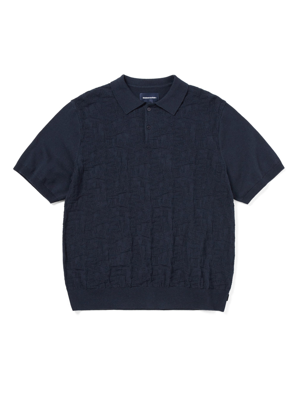 thisisneverthat - Stacked TNT S/S Knit Polo (Navy) product image 1 | TRAB K-Fashion Australia
