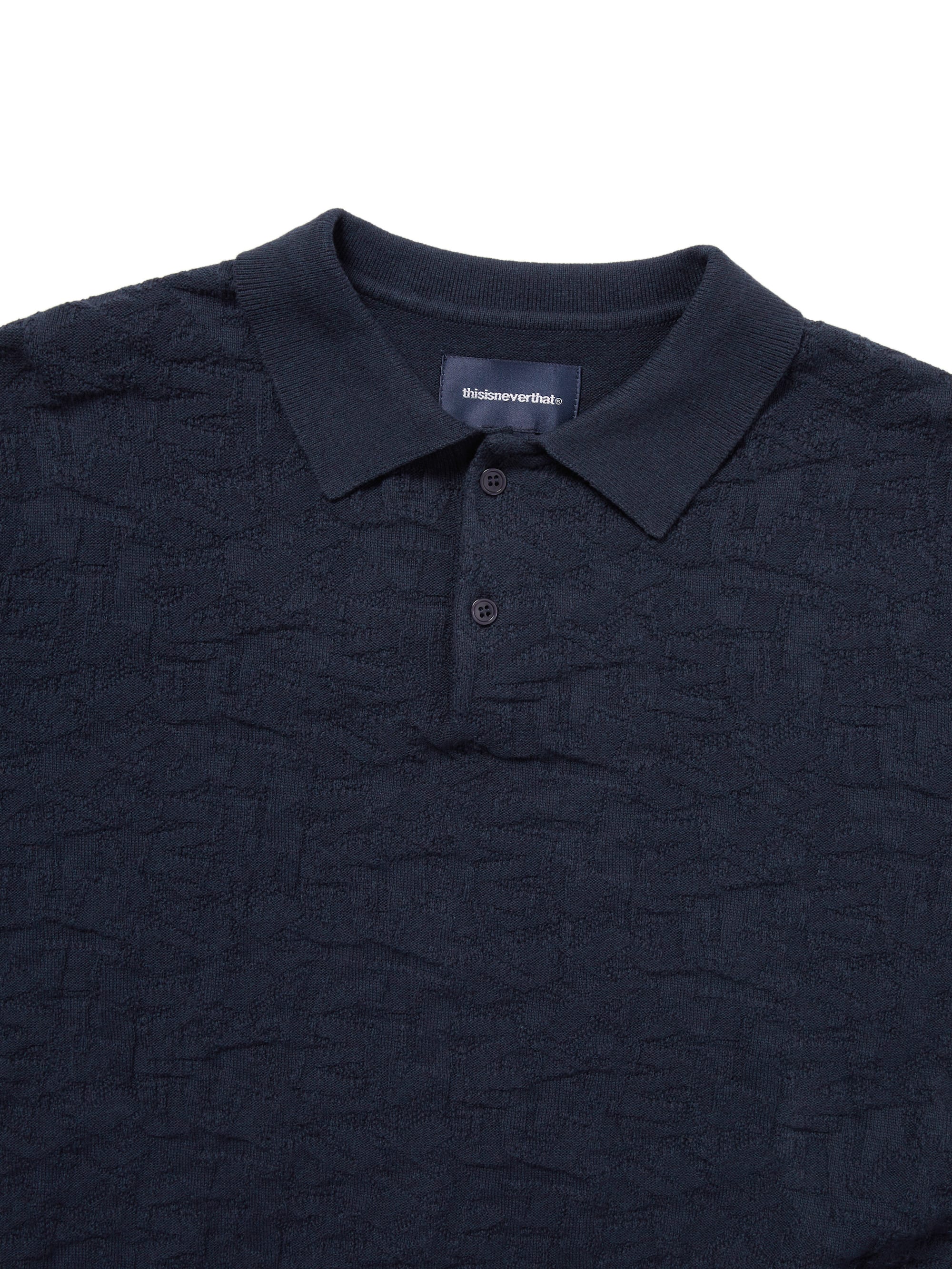 thisisneverthat - Stacked TNT S/S Knit Polo (Navy) product image 2 | TRAB K-Fashion Australia