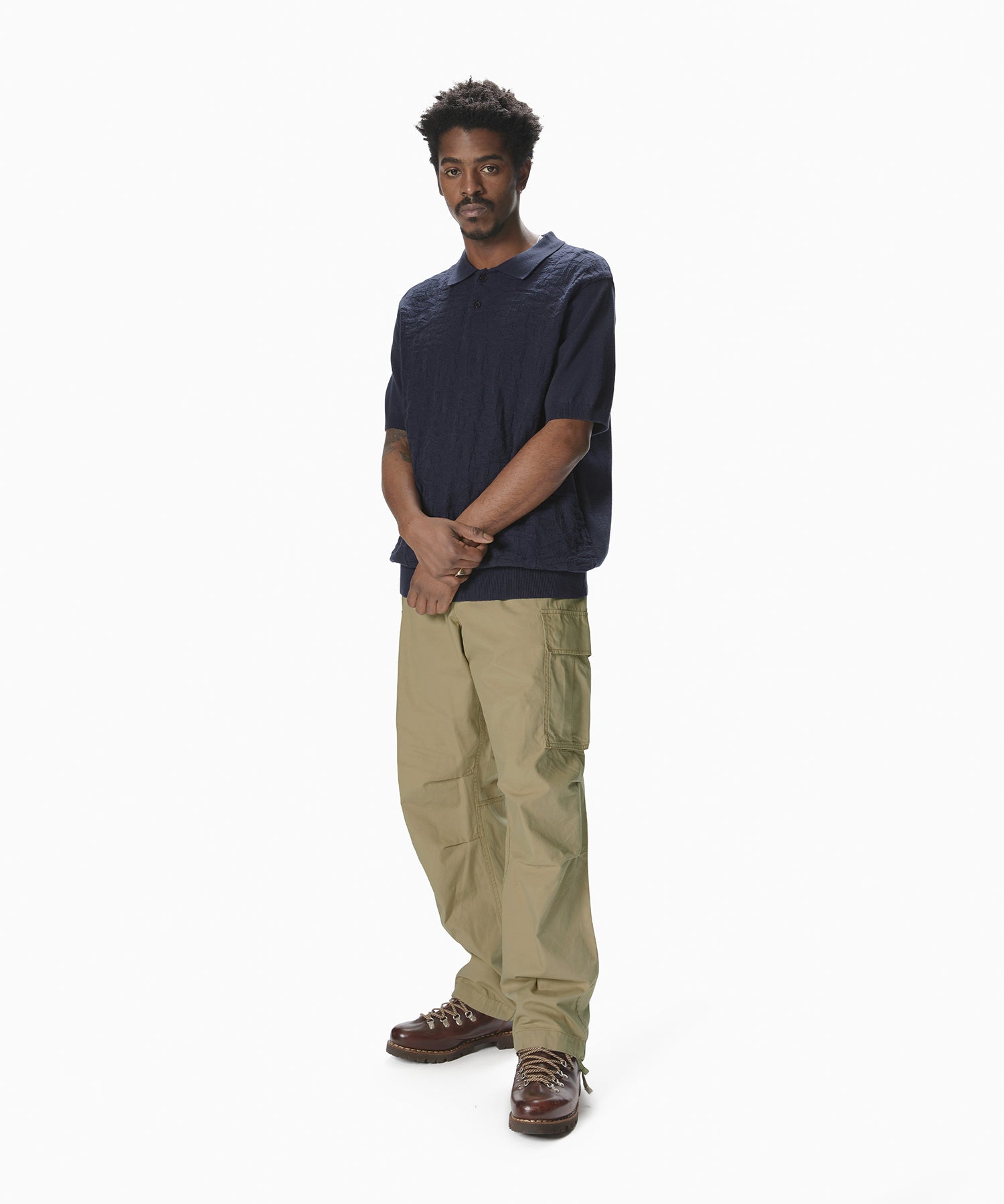 thisisneverthat - Stacked TNT S/S Knit Polo (Navy) product image 5 | TRAB K-Fashion Australia