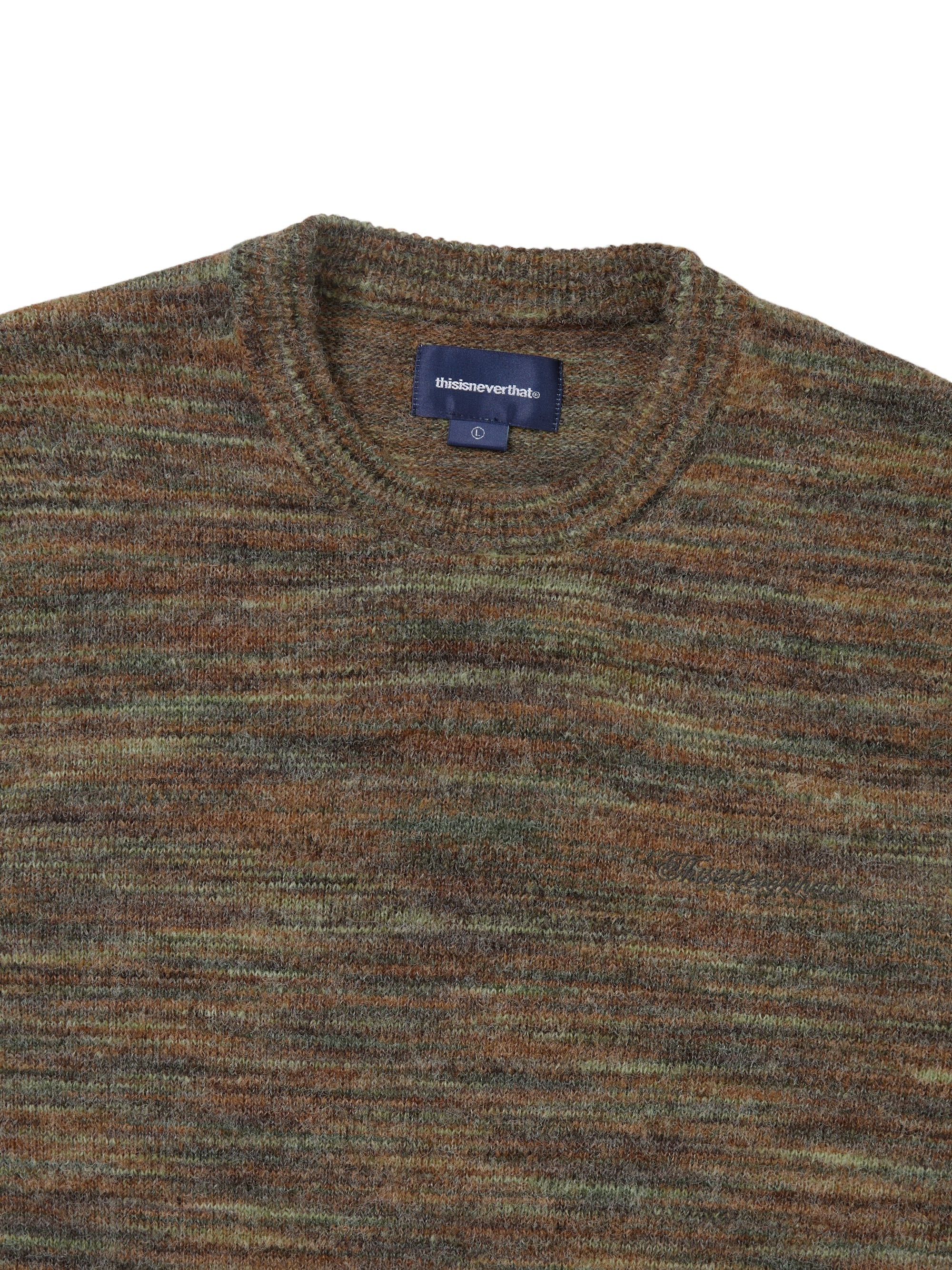 thisisneverthat - Static Knit Sweater (Olive) product image 2 | TRAB K-Fashion Australia