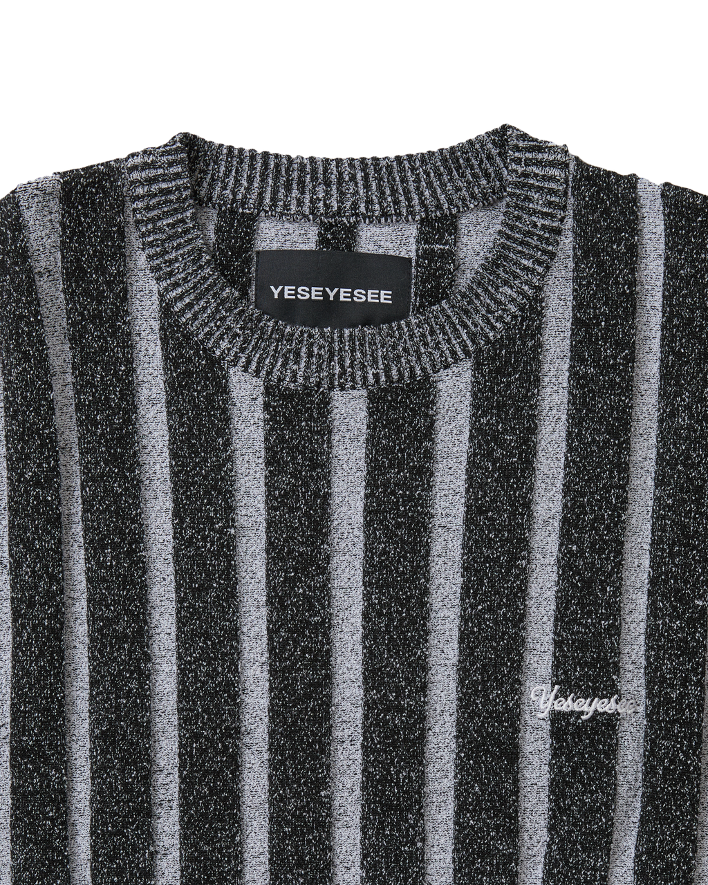 yeseyesee - Stipe Knit Pullover (Black) product image 3 | TRAB K-Fashion Australia