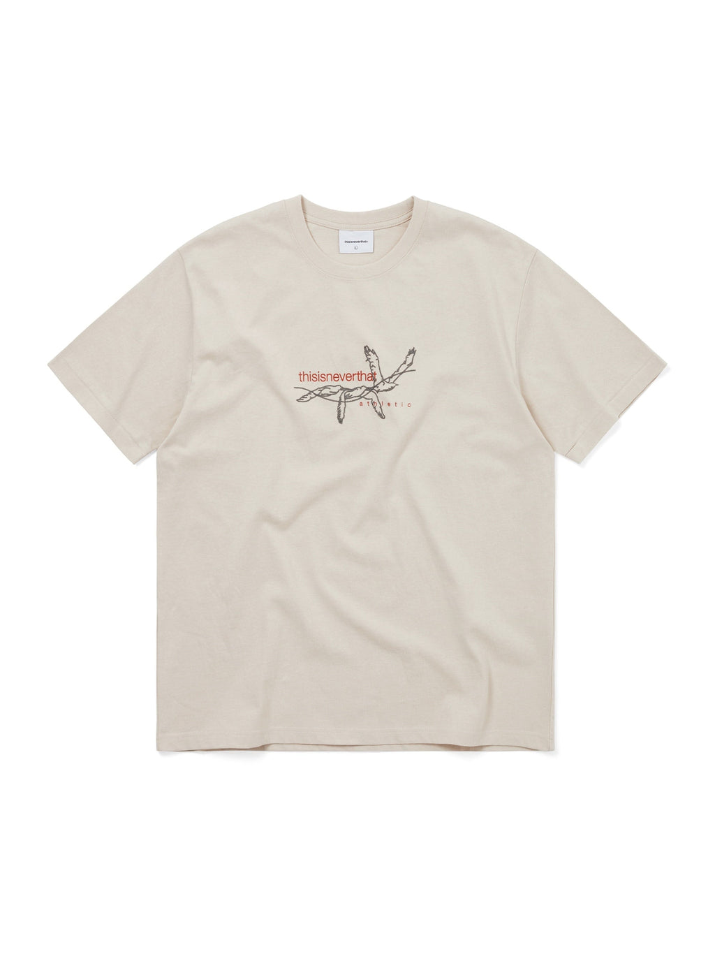 thisisneverthat - Stitched Birds Tee (Beige) product image 1 | TRAB K-Fashion Australia